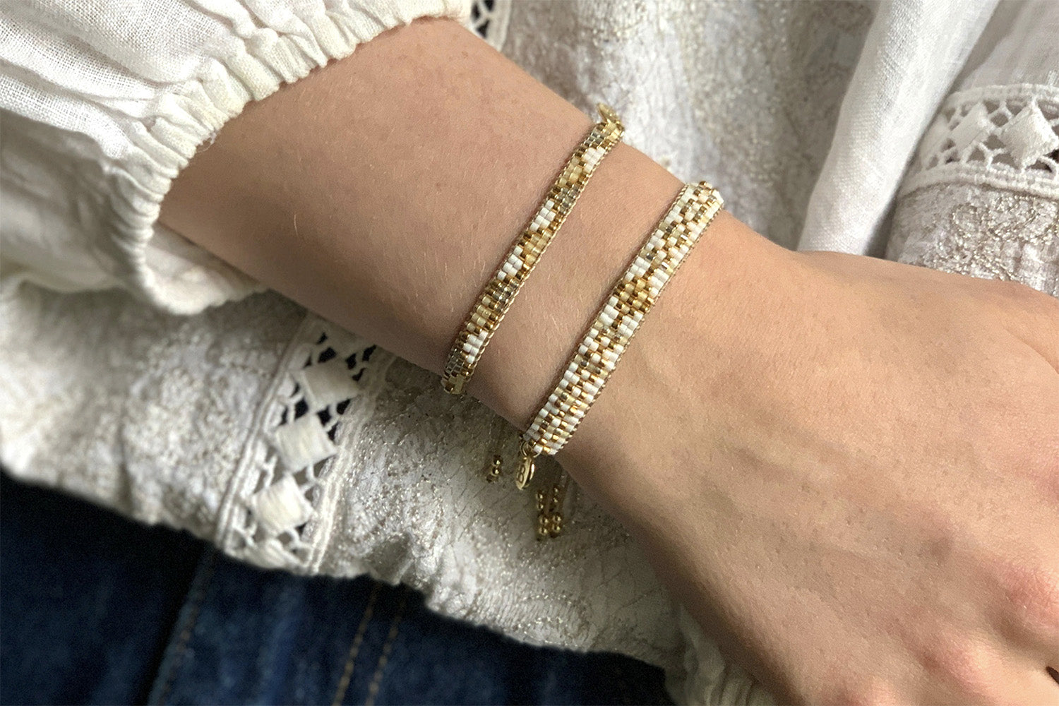 Wahiki Gold Beaded Friendship Bracelet - Boho Betty