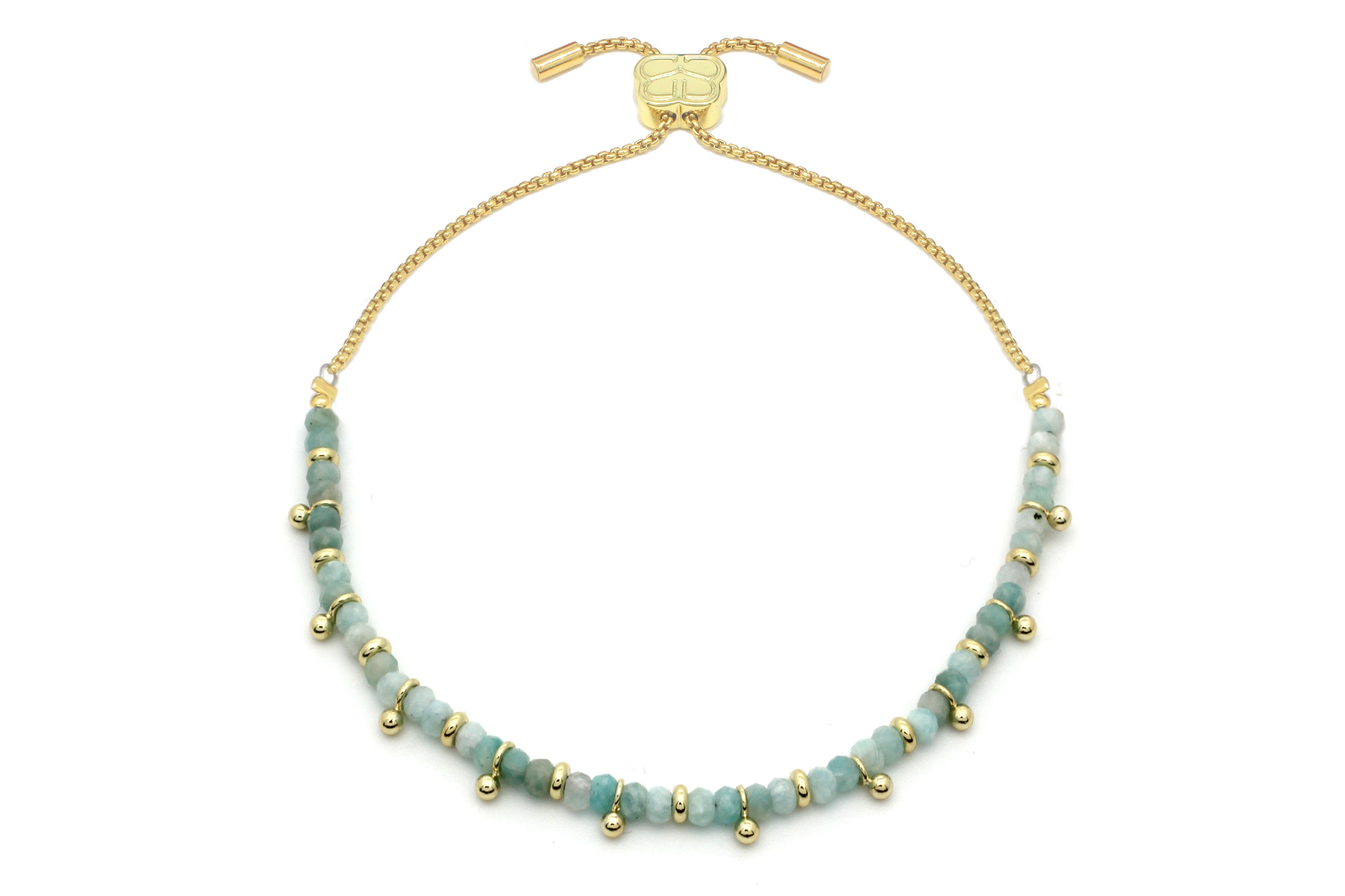 Harmony Amazonite Gold Bracelet - Boho Betty