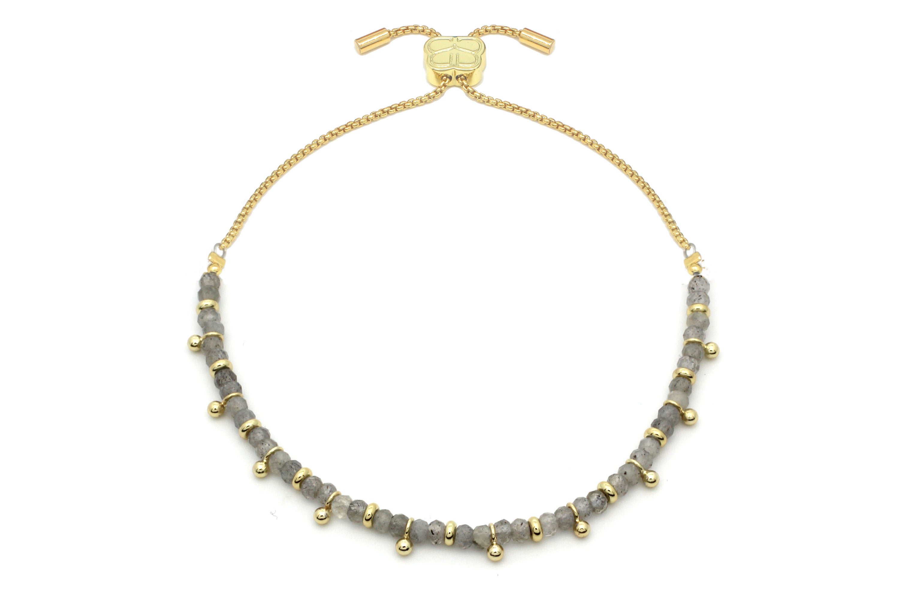 Harmony Labradorite Gold Bracelet - Boho Betty
