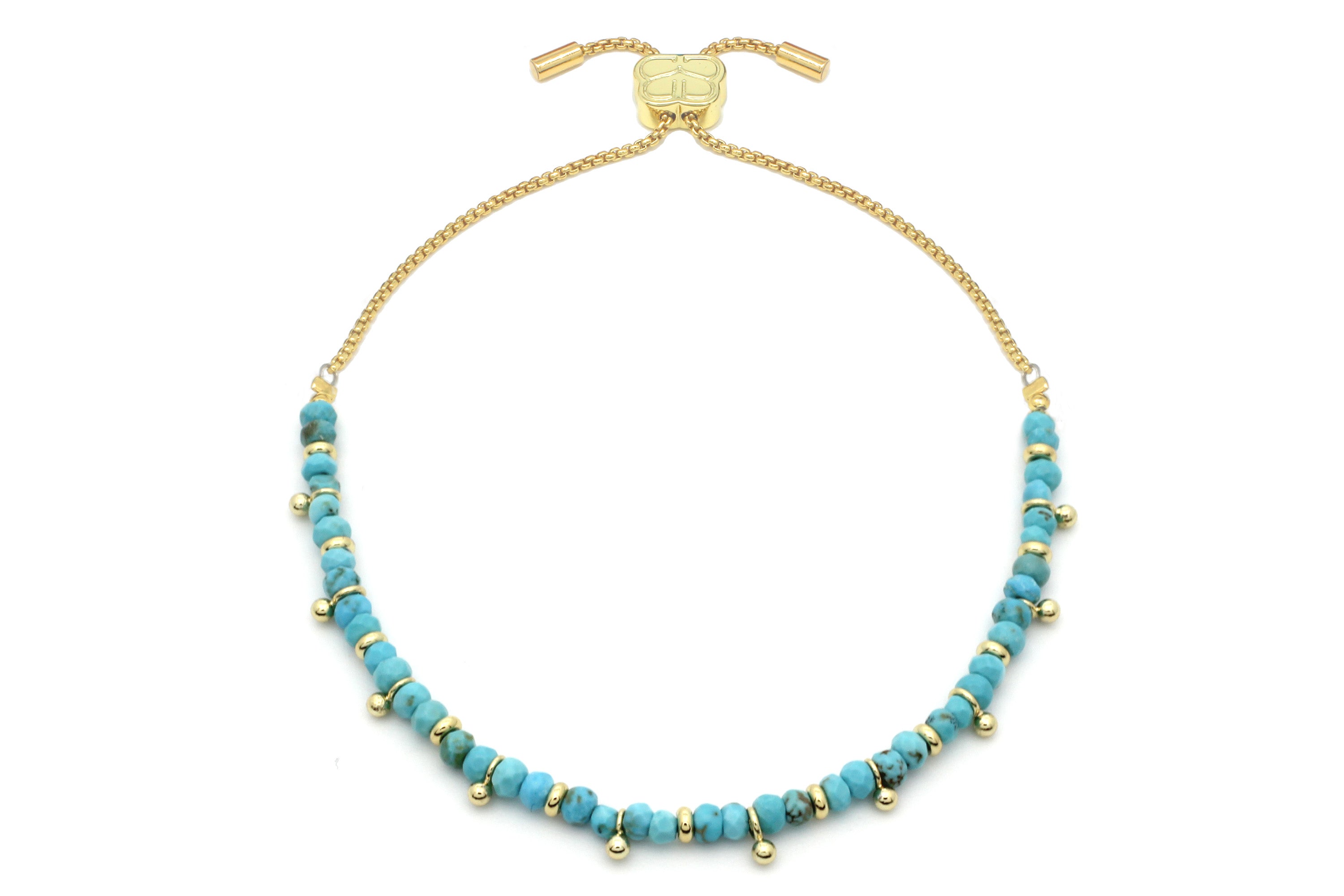 Harmony Turquoise Gold Bracelet - Boho Betty