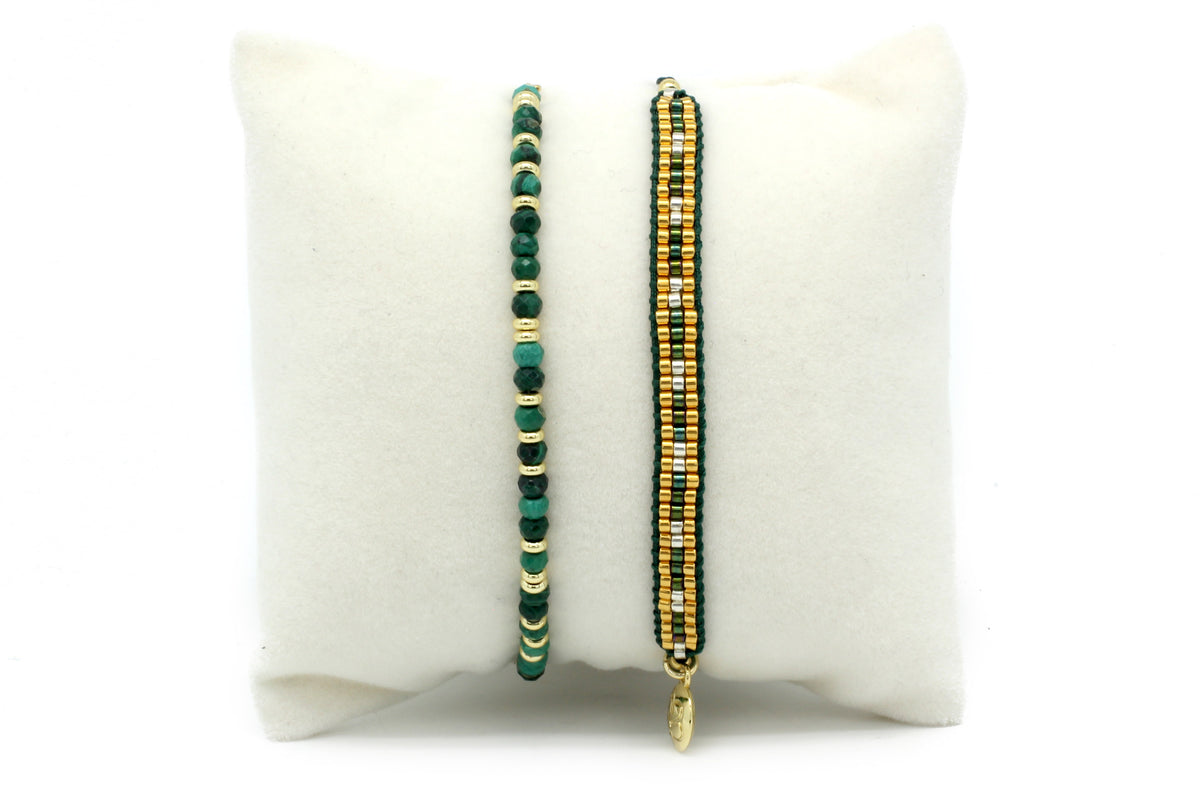 Maple Emerald Bracelet Stack