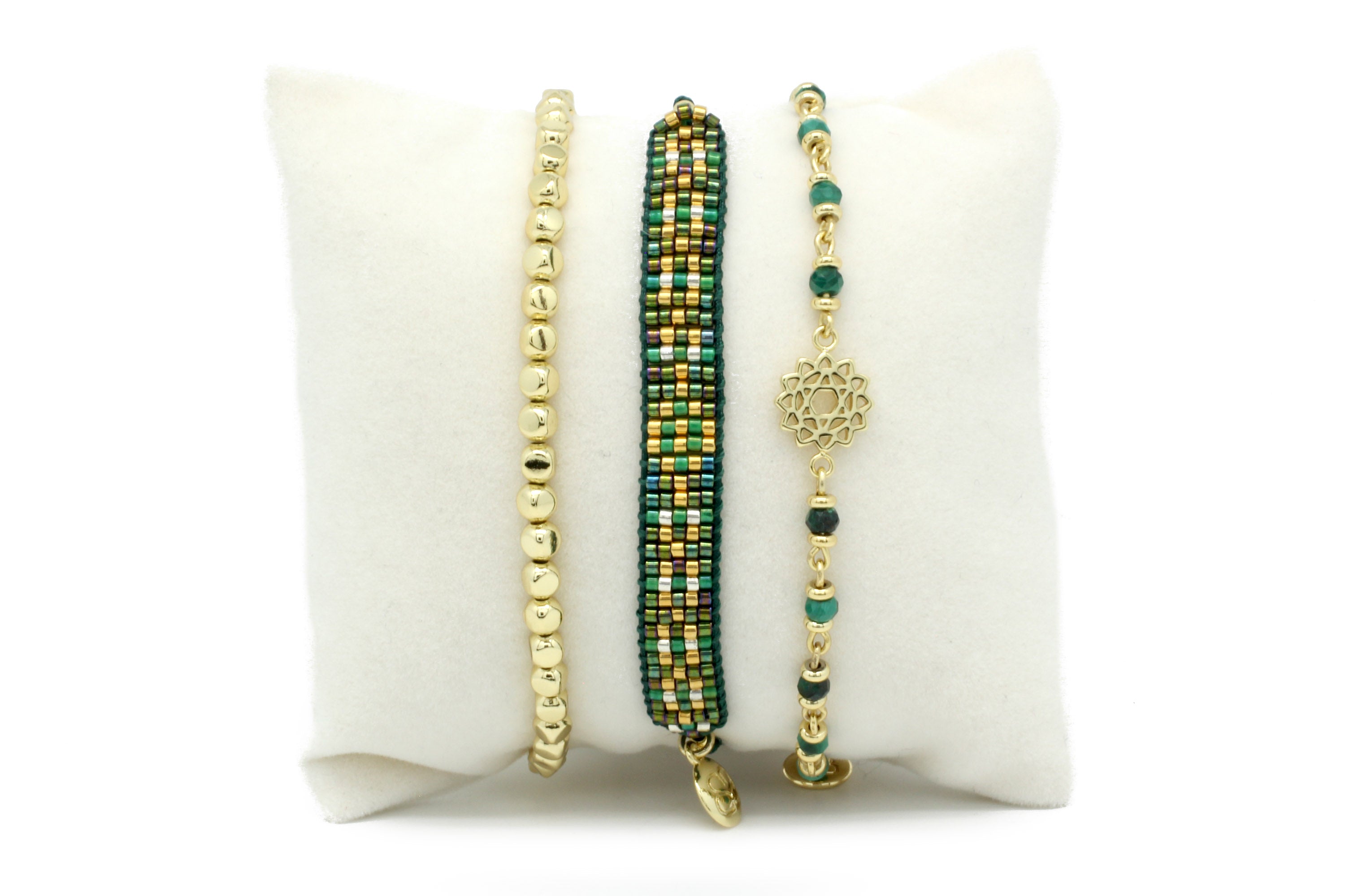 Sage Emerald Bracelet Stack - Boho Betty