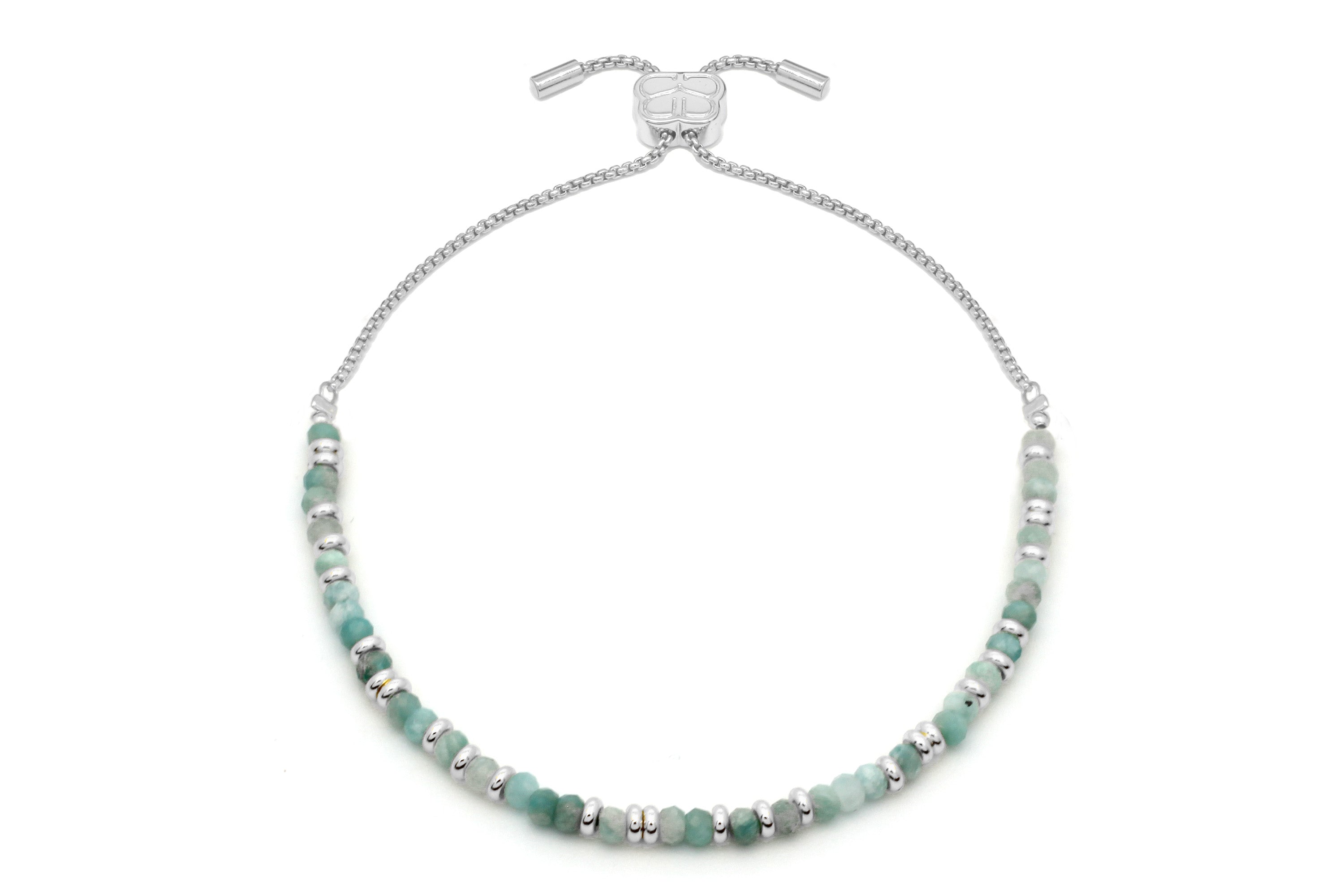 Mystical Amazonite Silver Bracelet - Boho Betty