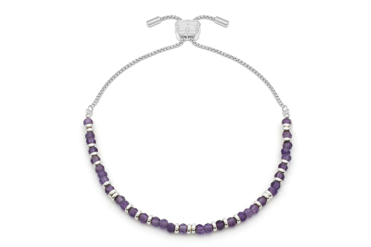 Mystical Amethyst Silver Bracelet