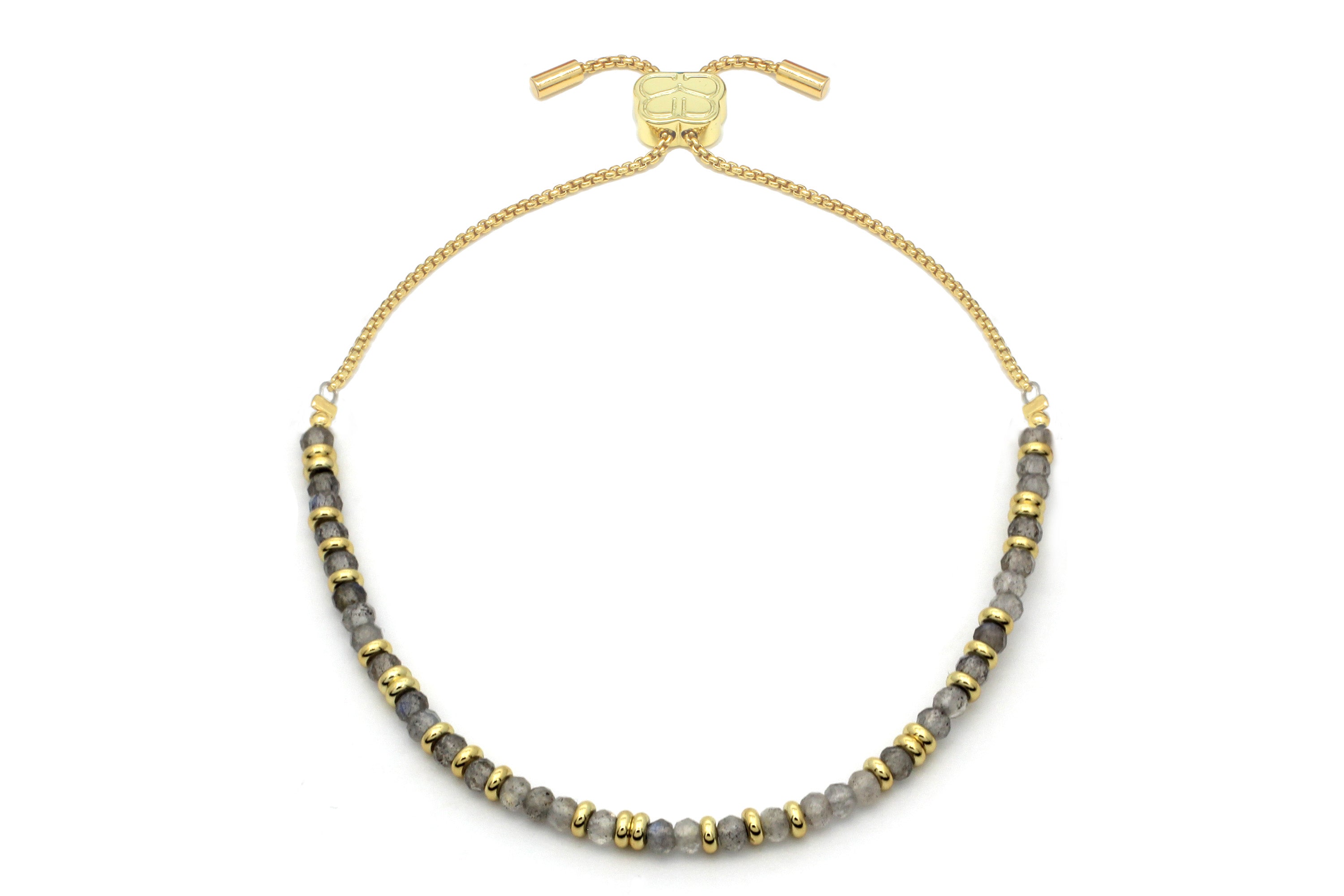 Mystical Labradorite Gold Bracelet - Boho Betty