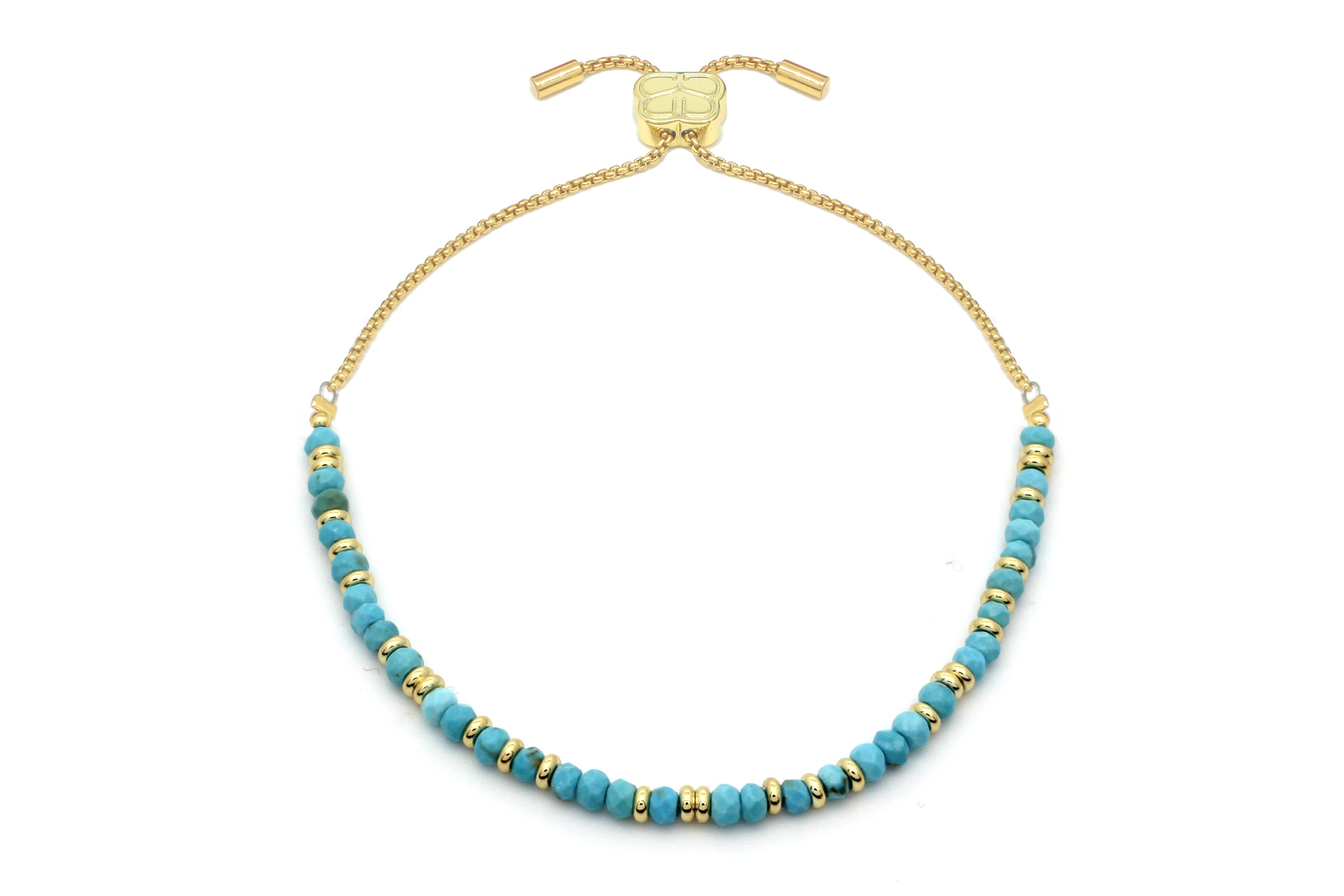 Mystical Turquoise Gold Bracelet - Boho Betty