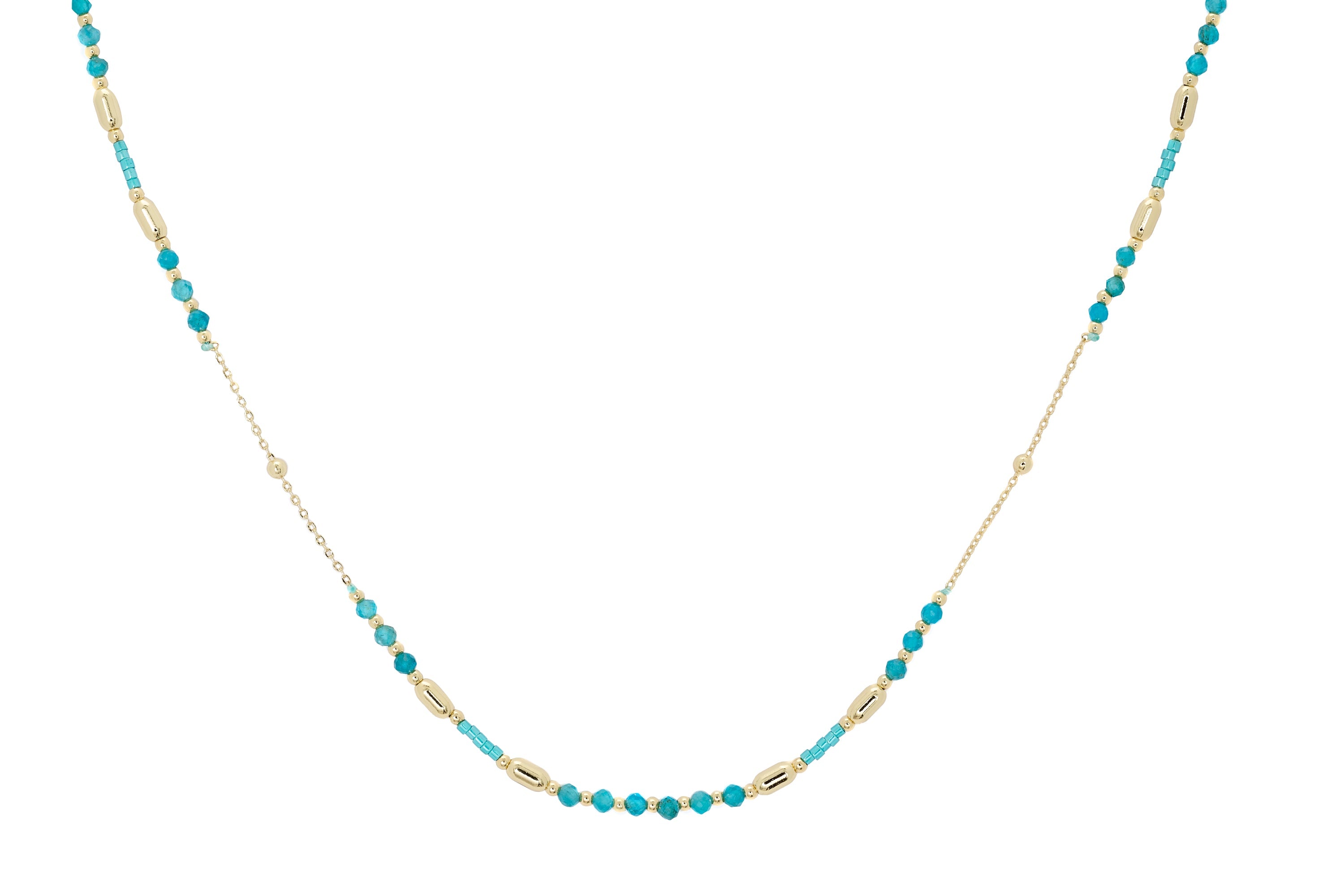 Horus Aventurine Gold Gemstone Necklace - Boho Betty