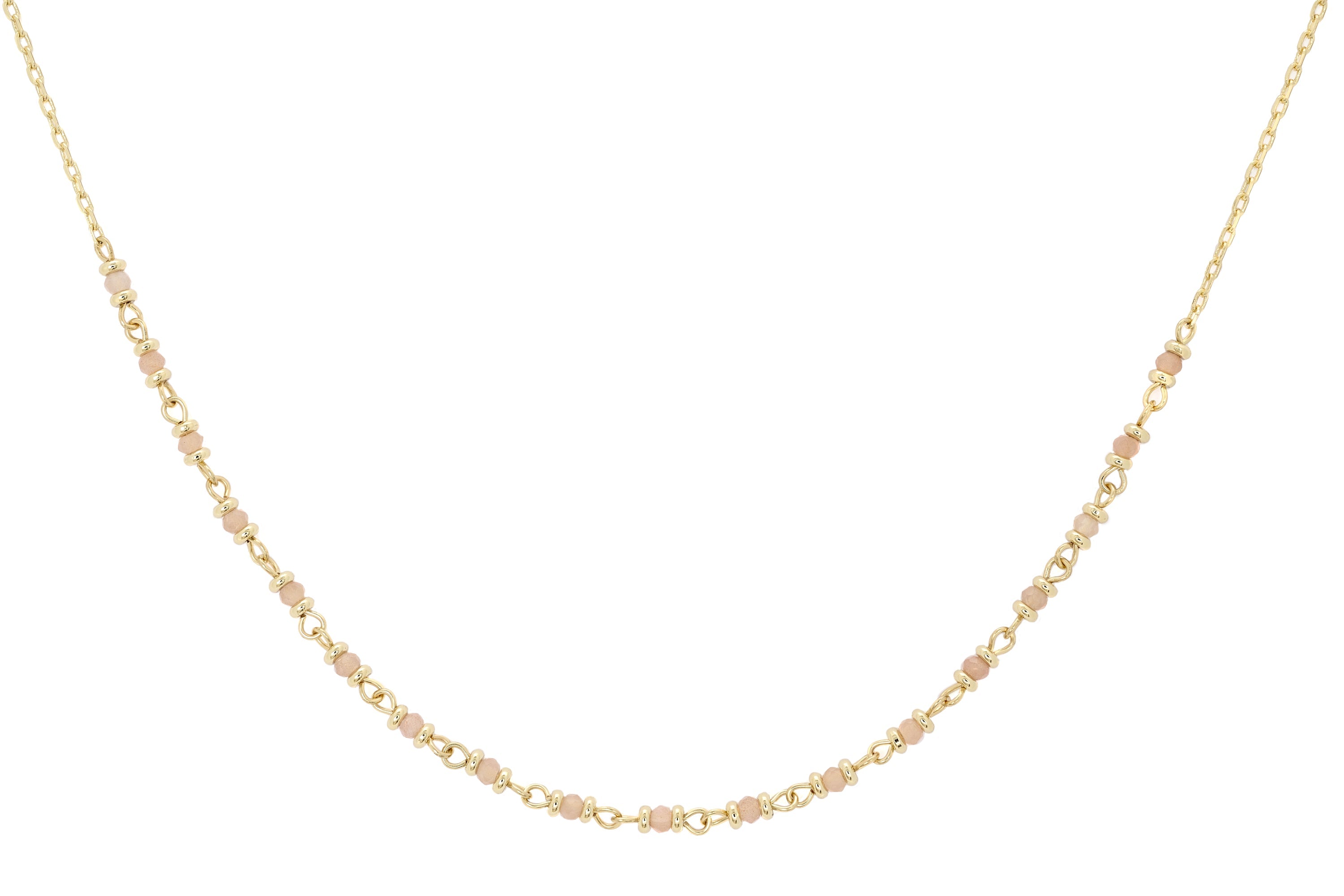 Panacea Sunstone Gemstone Gold Necklace - Boho Betty