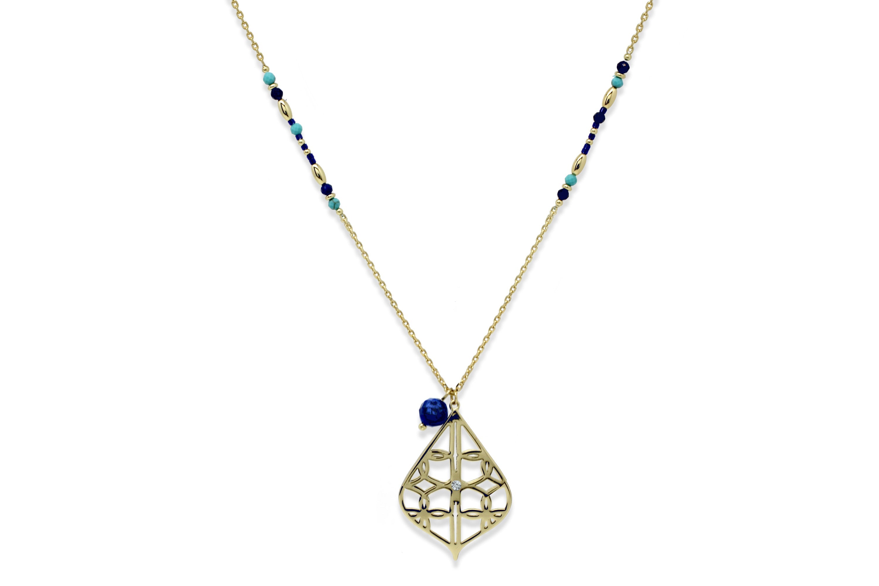 Ratri Gold Pendant Necklace #color_Gold
