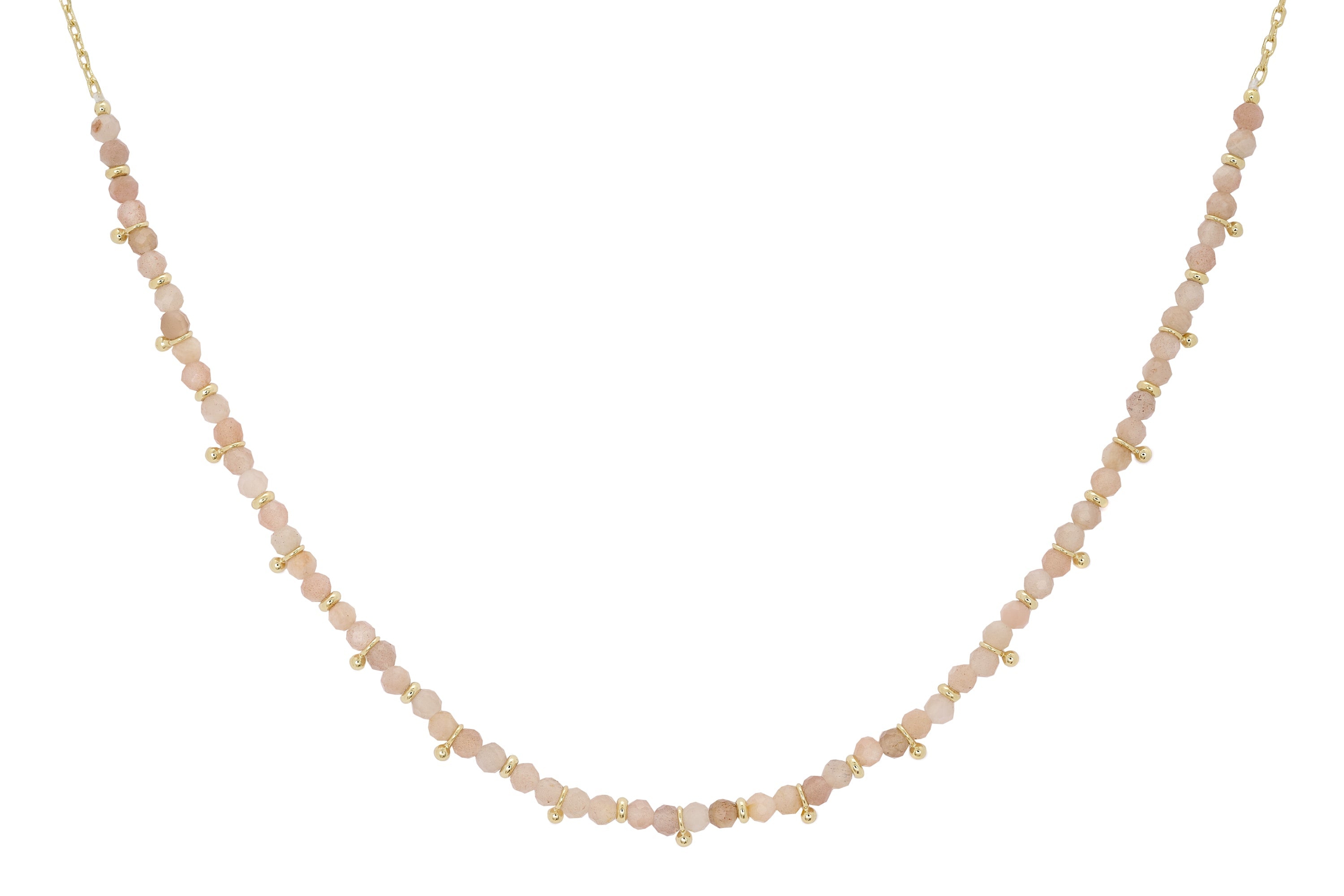 Salus Sunstone Gemstone Gold Necklace - Boho Betty