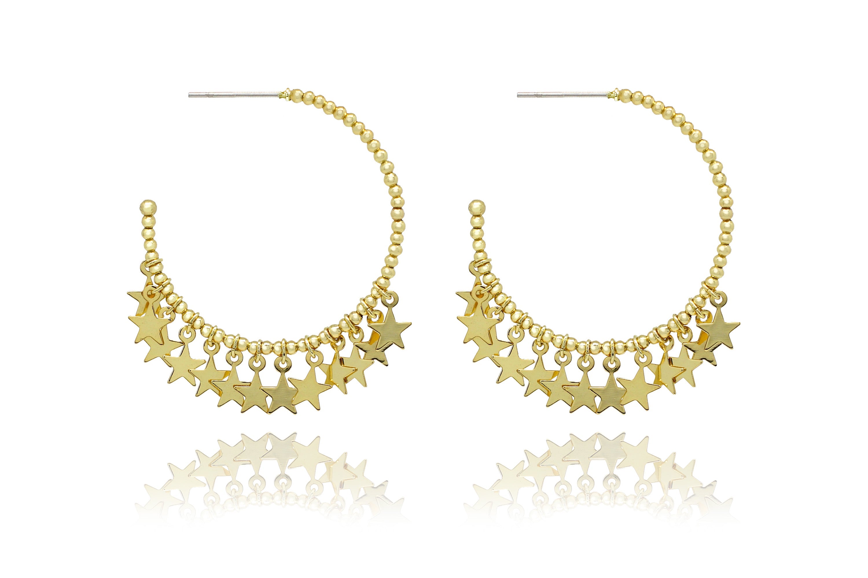Oralia Multi Star Gold Hoop Earring - Boho Betty