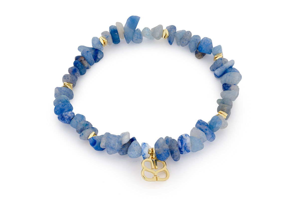 Sana Gold & Blue Aventurine Crystal Bracelet
