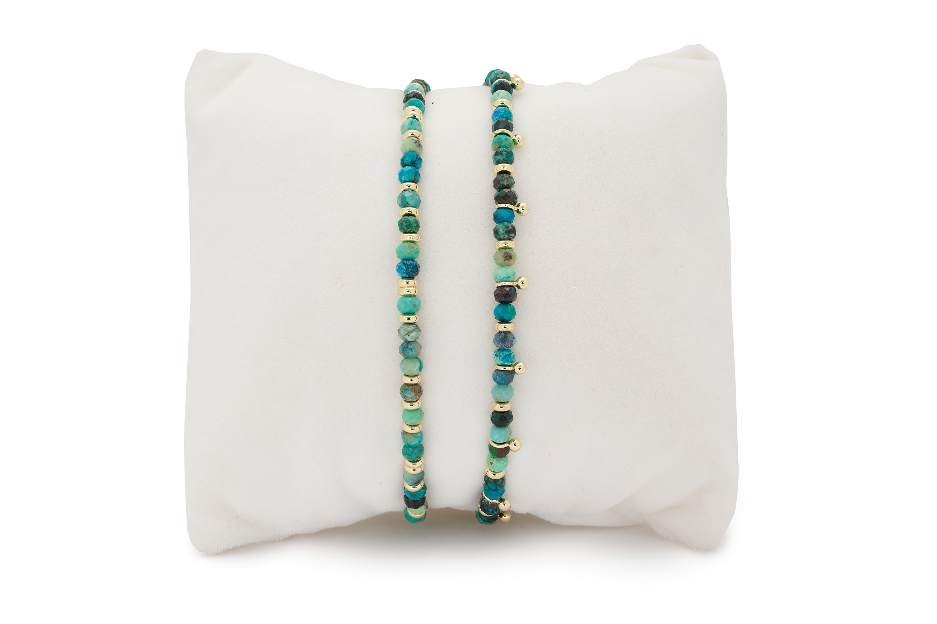 Serenity Azurite Gold Bracelet Stack - Boho Betty