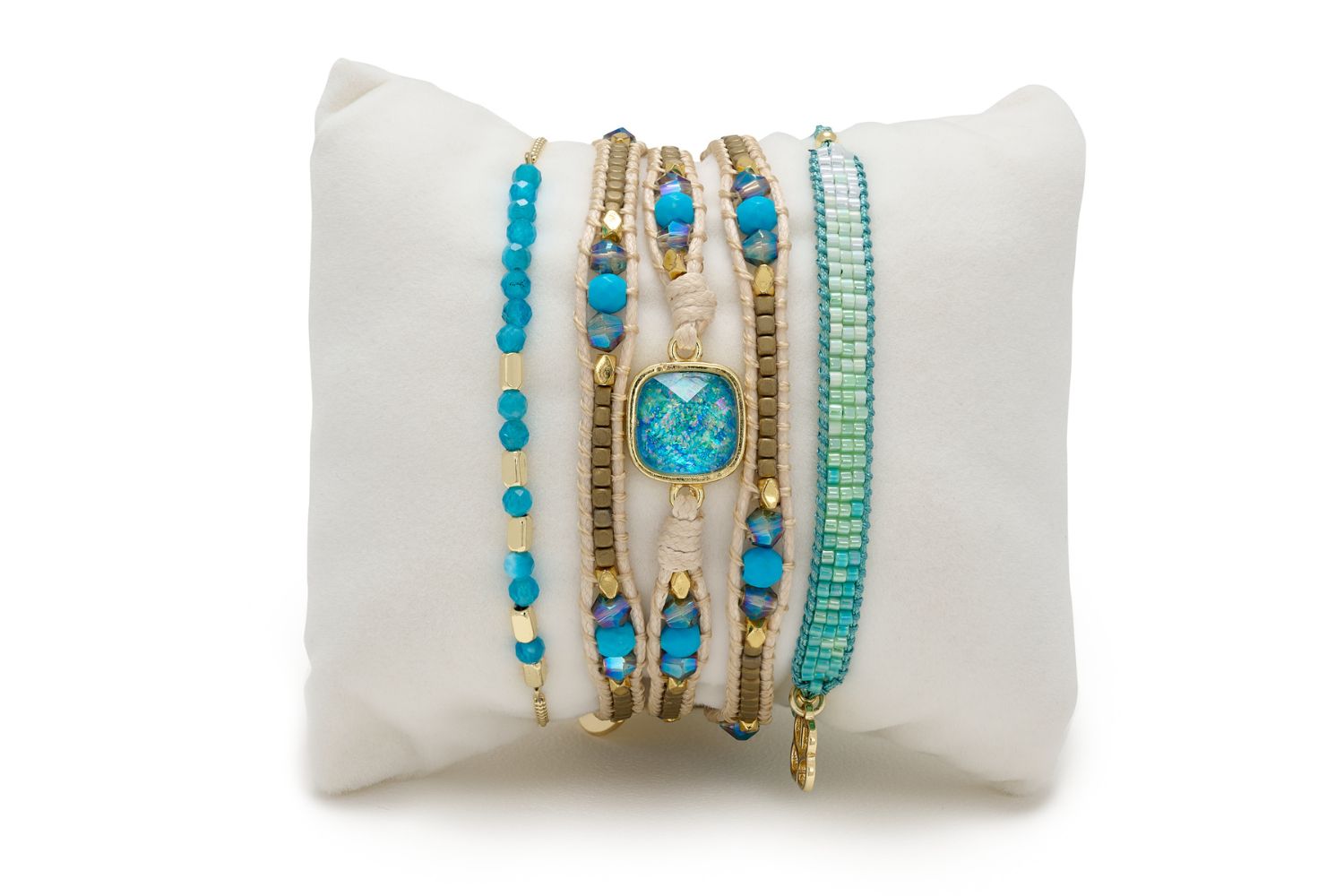 Sena Turquoise Bracelet Stack - Boho Betty