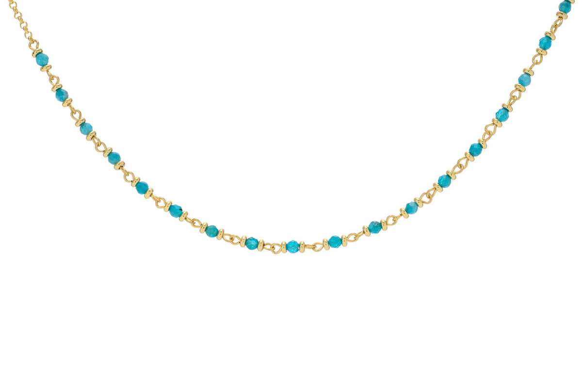 Panacea Apatite Gold Gemstone Necklace