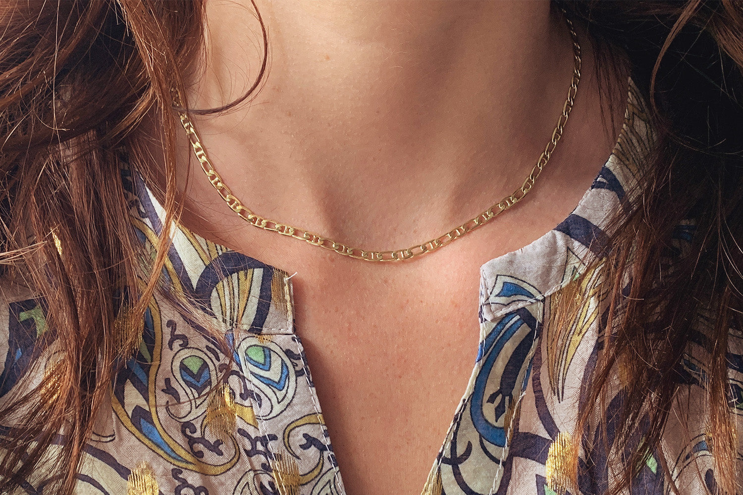 Sobek Gold Link Chain Necklace - Boho Betty