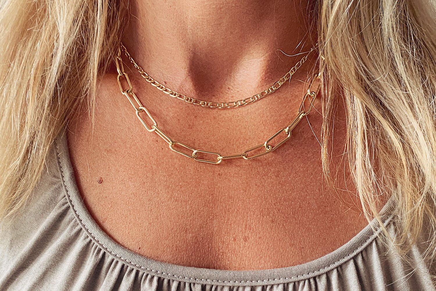 Elgafar Gold 2 Layered Necklace Set - Boho Betty