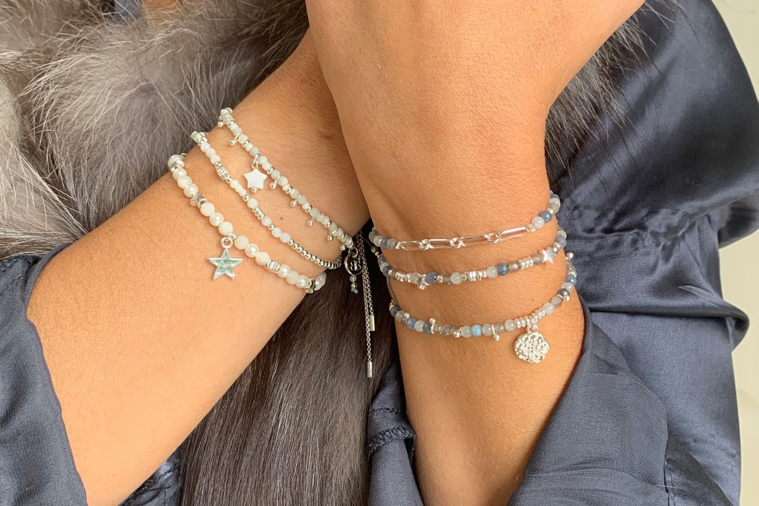 Orion 3 Layer Bracelet Stack - Boho Betty