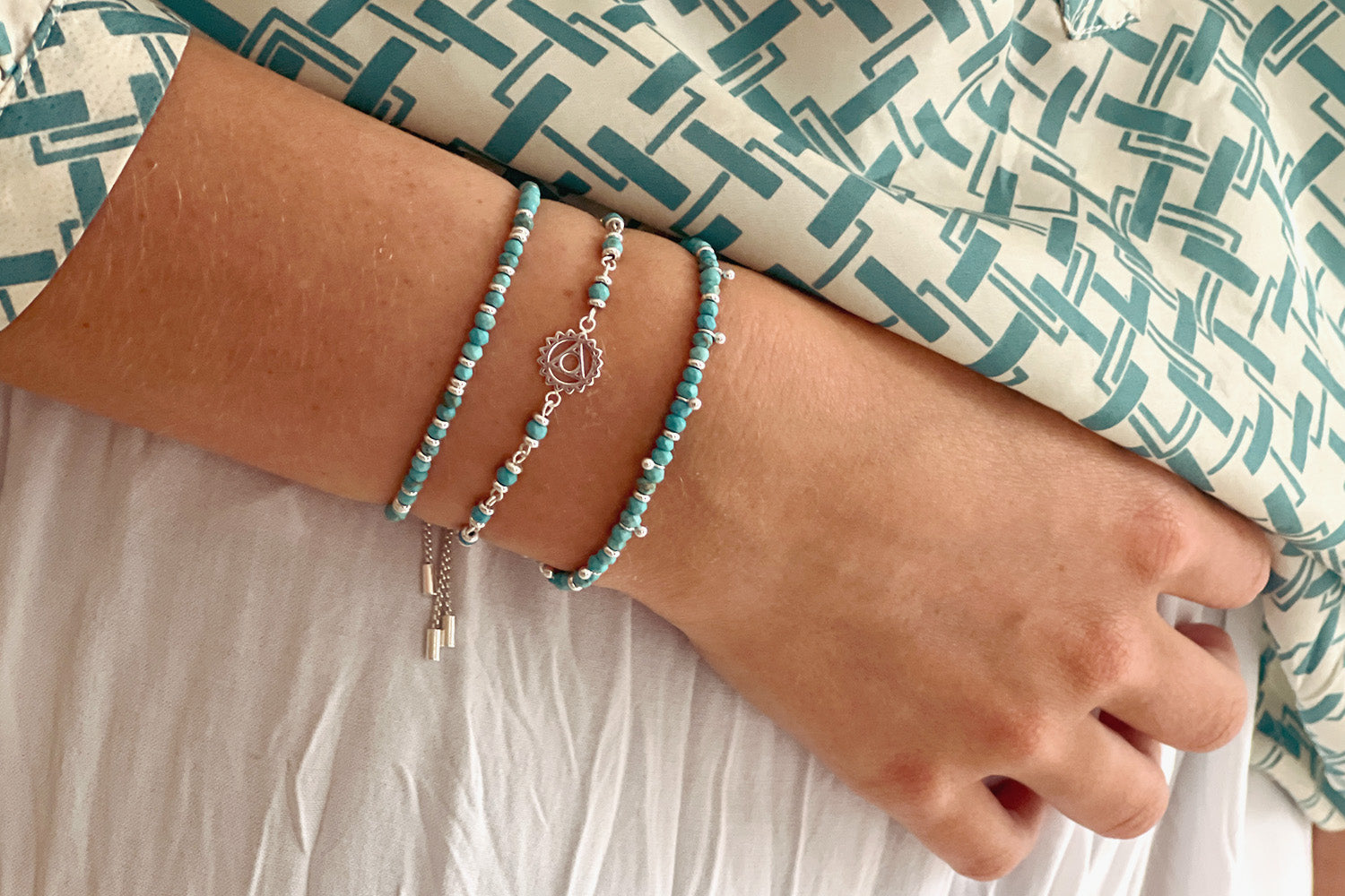 Throat Chakra Bracelet Stack - Boho Betty