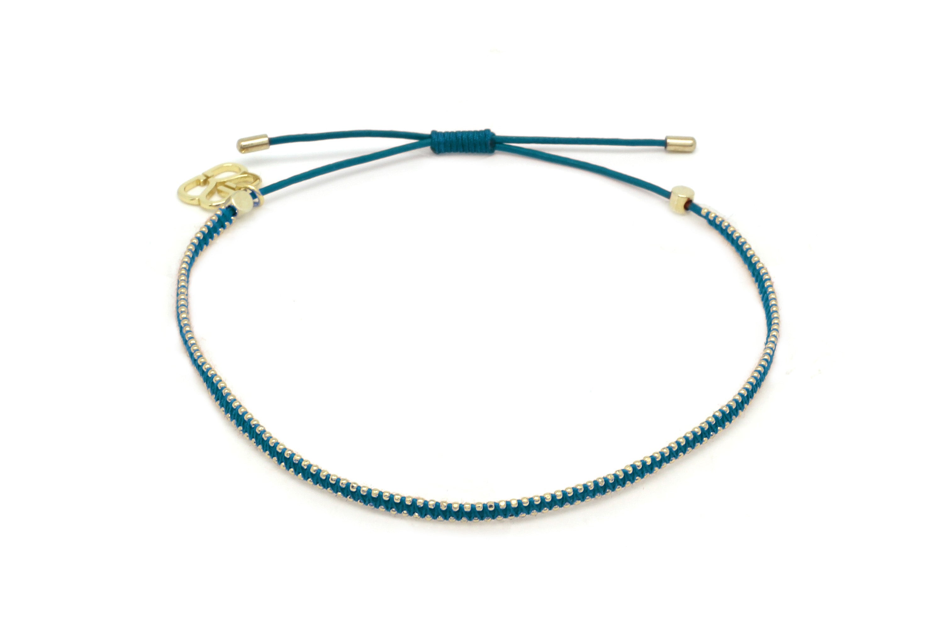Euphonium Turquoise & Gold Woven Bracelet - Boho Betty
