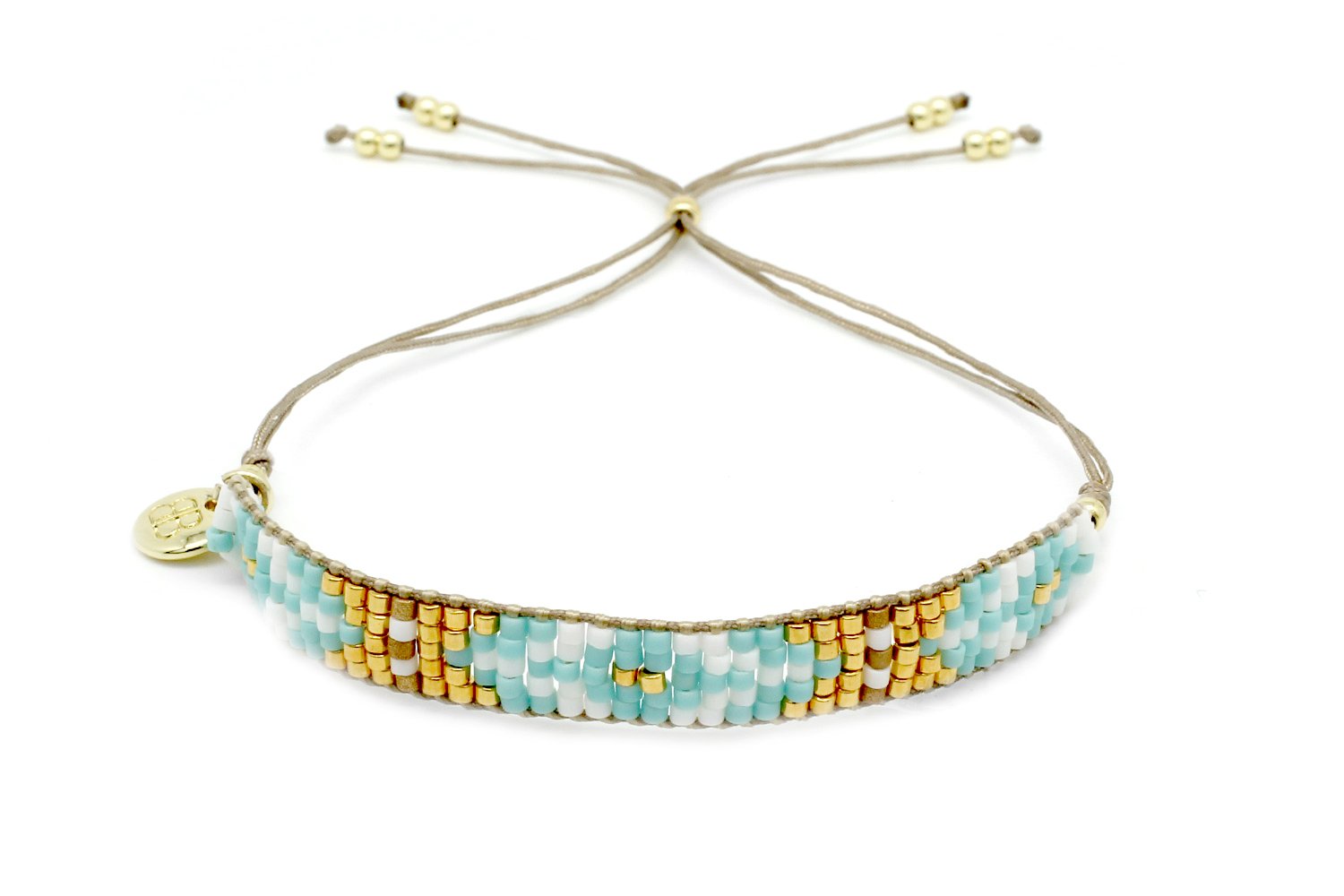 Matira Aqua Beaded Friendship Bracelet - Boho Betty