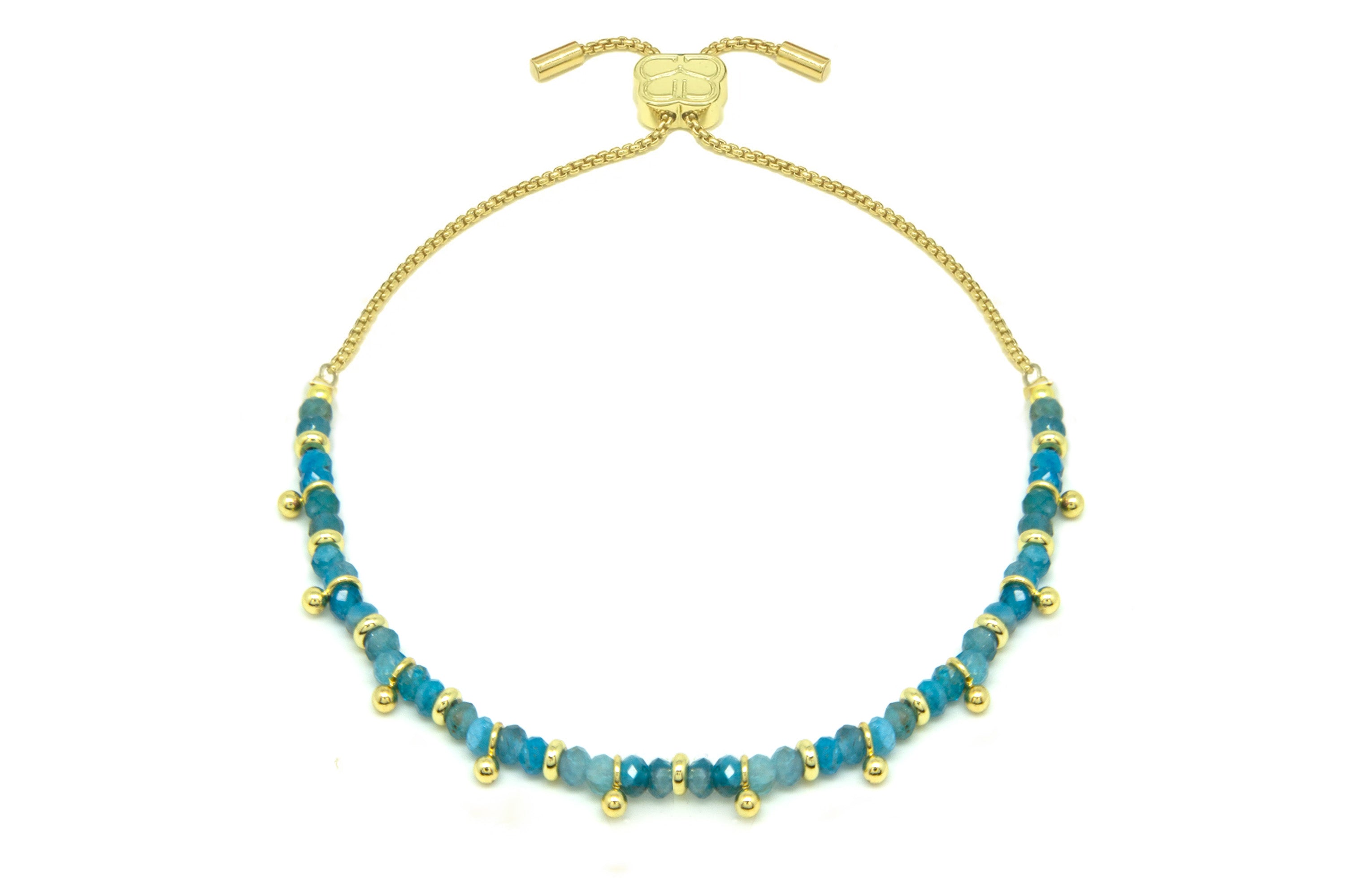 Harmony Apatite Gold Bracelet - Boho Betty