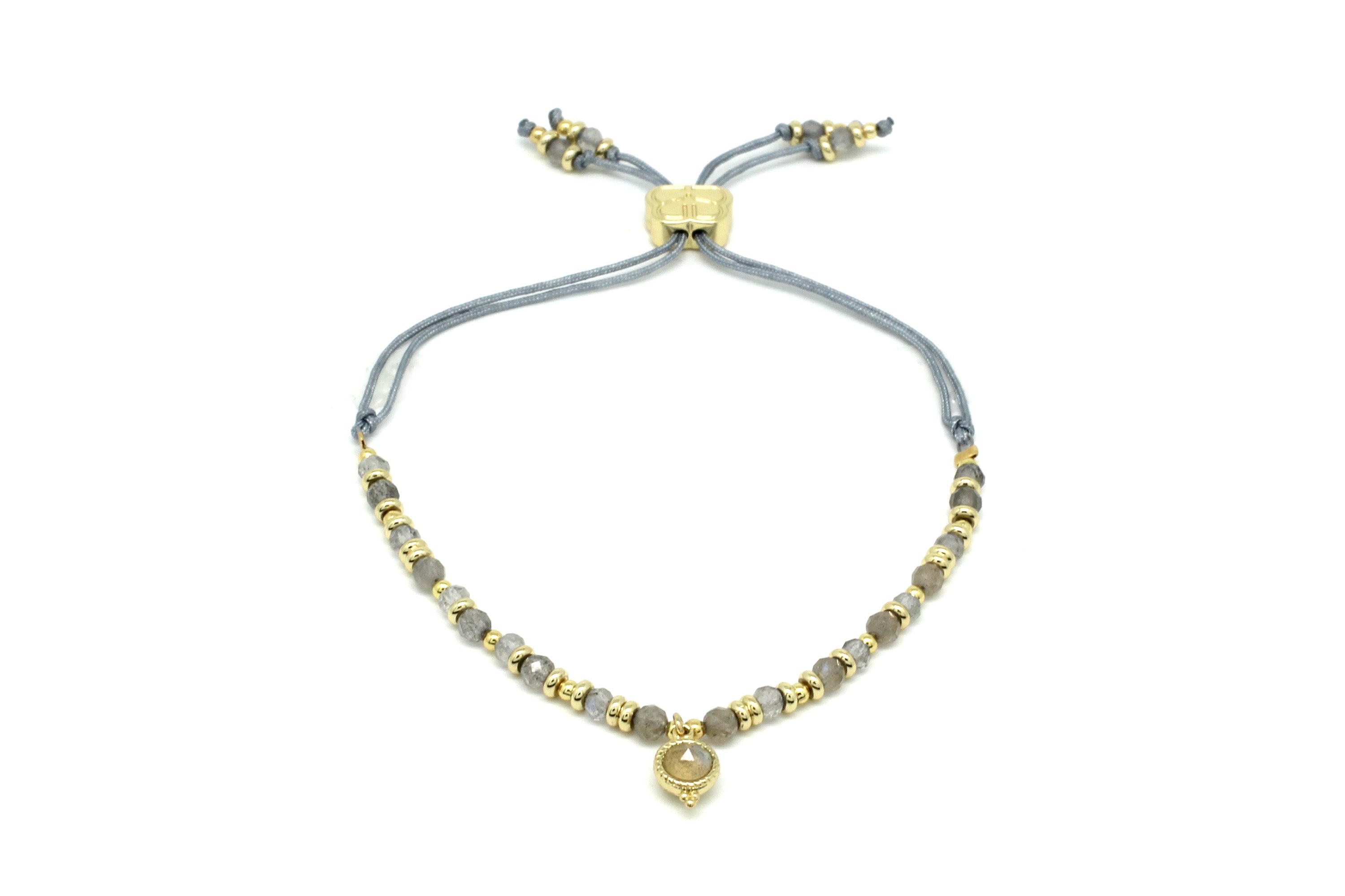 Sense Labradorite Gold Beaded Friendship Bracelet - Boho Betty