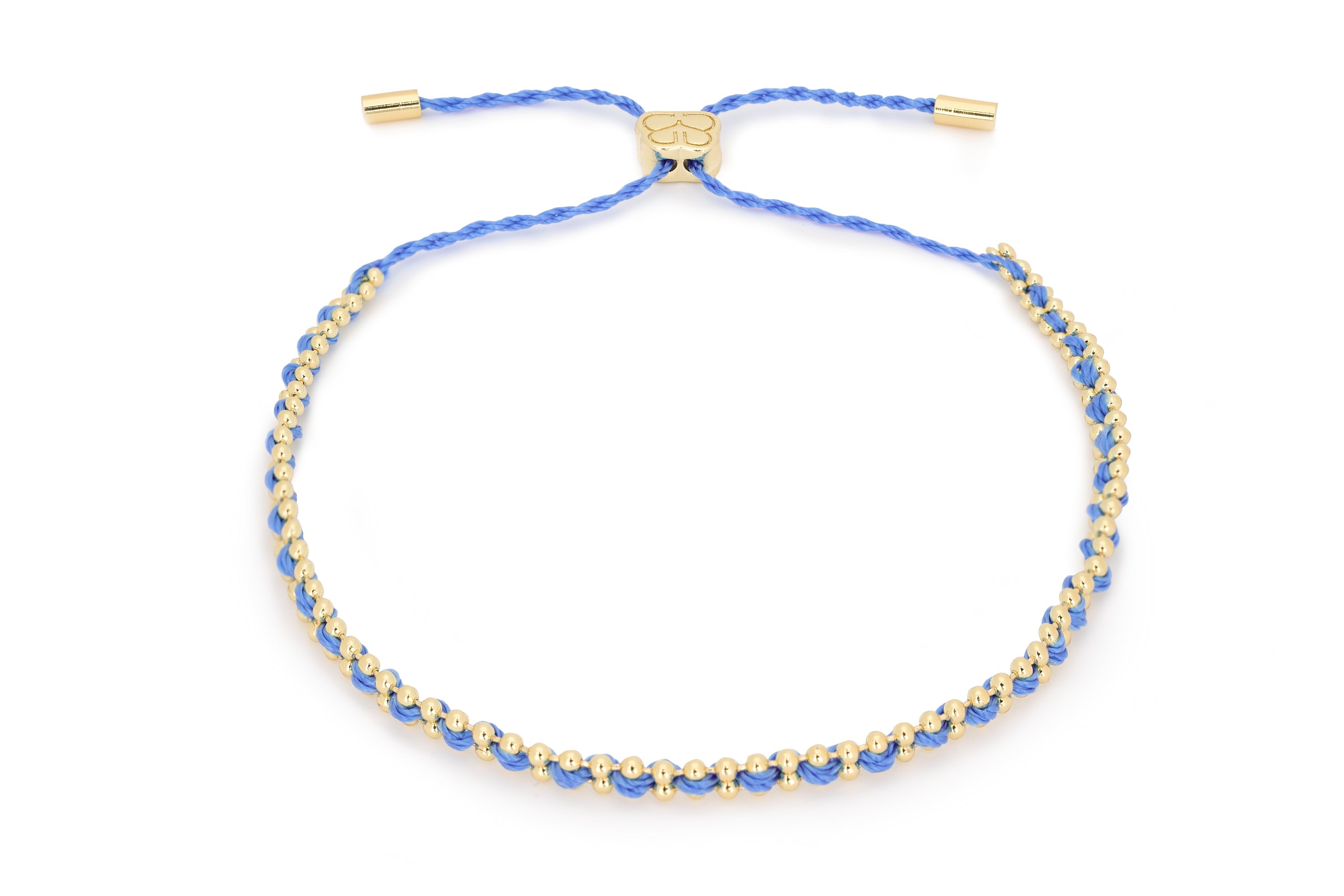 Braid Blue Gold Bracelet - Boho Betty