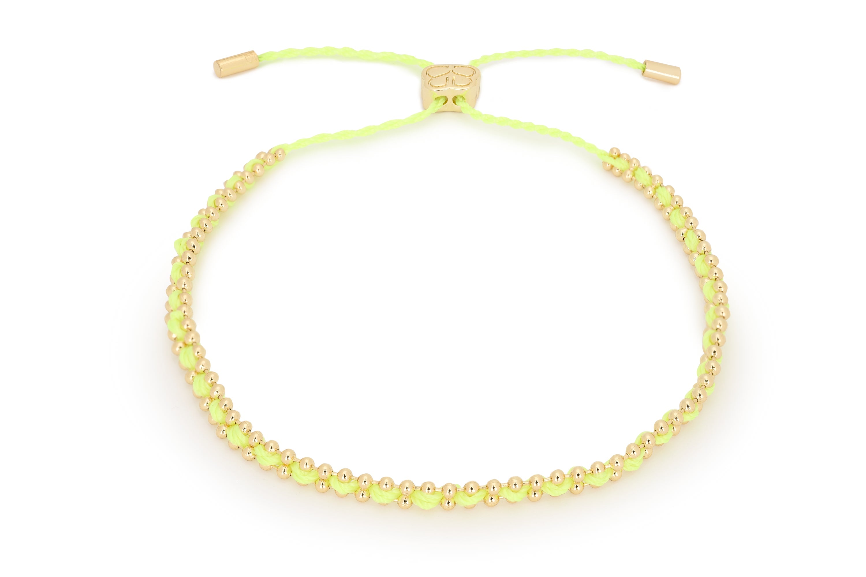 Braid Neon Yellow Gold Bracelet - Boho Betty