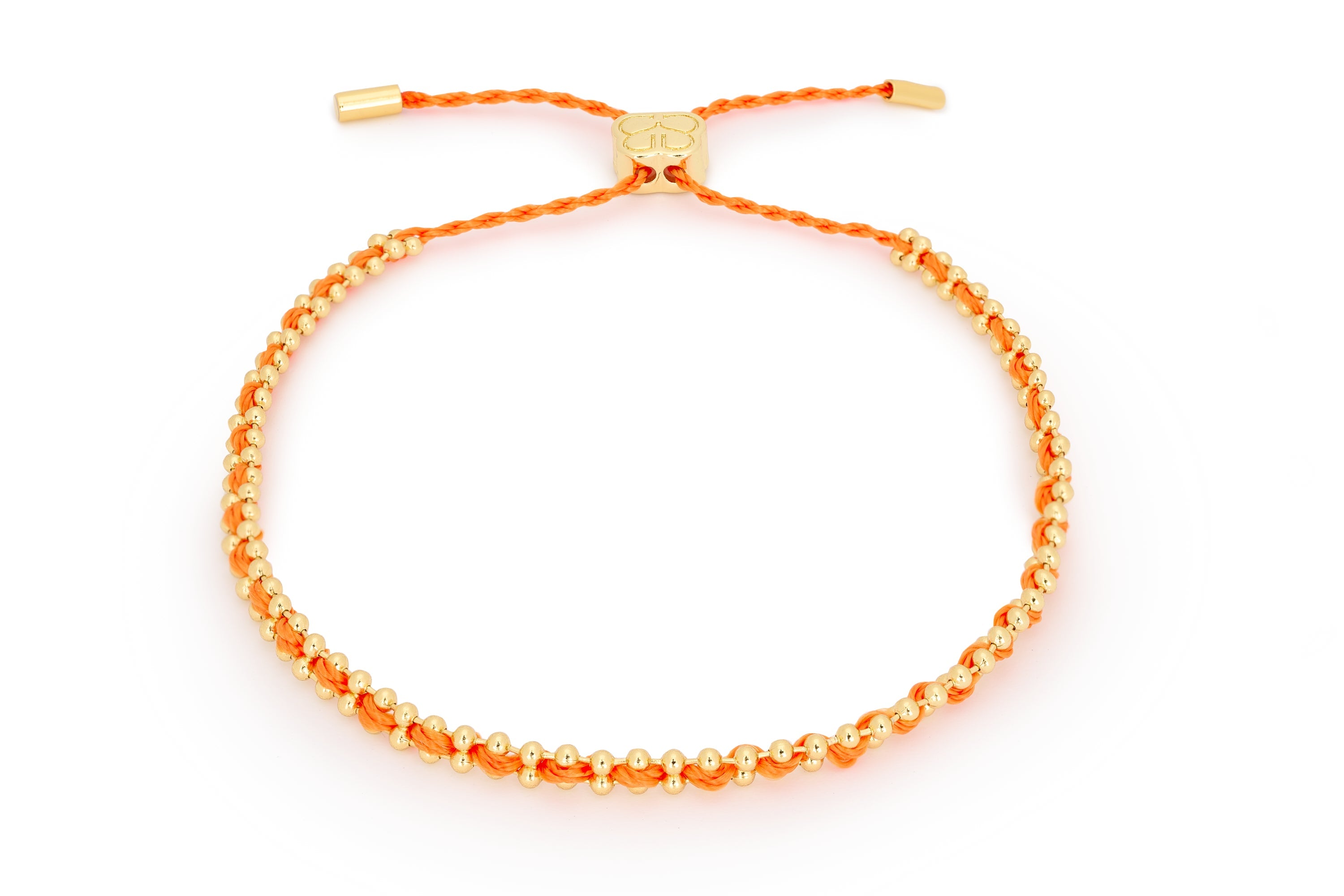 Braid Orange Gold Bracelet - Boho Betty