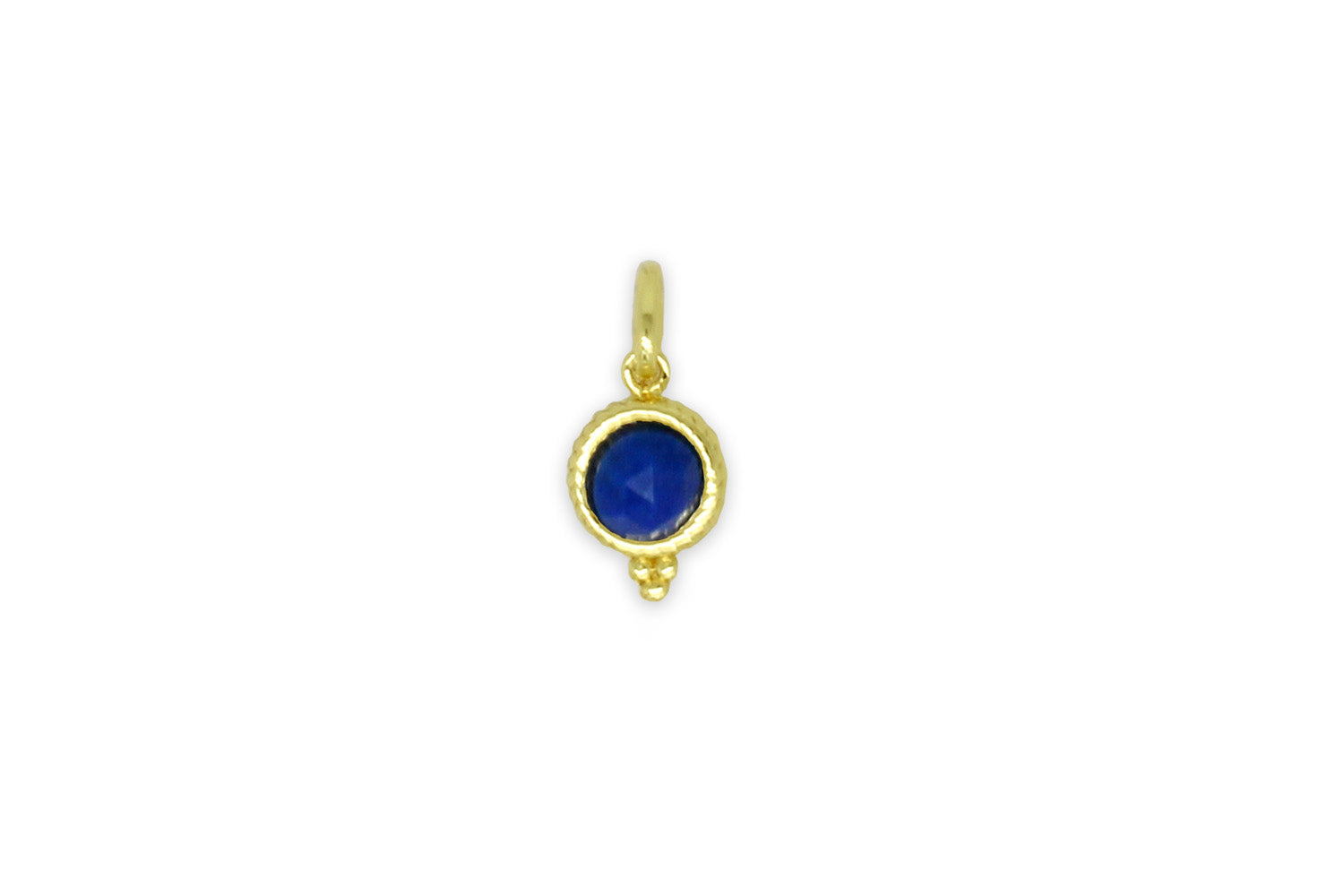 Lapis Lazuli Gold Necklace Charm - Boho Betty