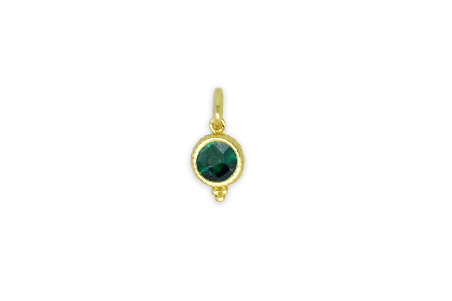 Malachite Gold Necklace Charm - Boho Betty