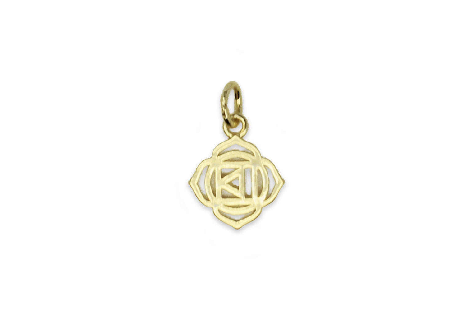 Root Chakra Gold Necklace Charm - Boho Betty