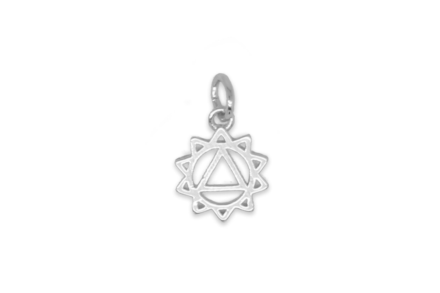 Solar Plexus Chakra Silver Necklace Charm - Boho Betty