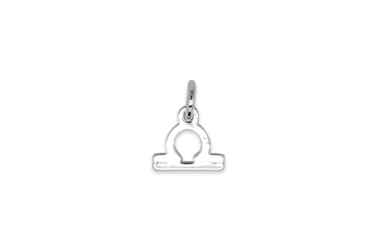 Libra Zodiac Silver Necklace Charm