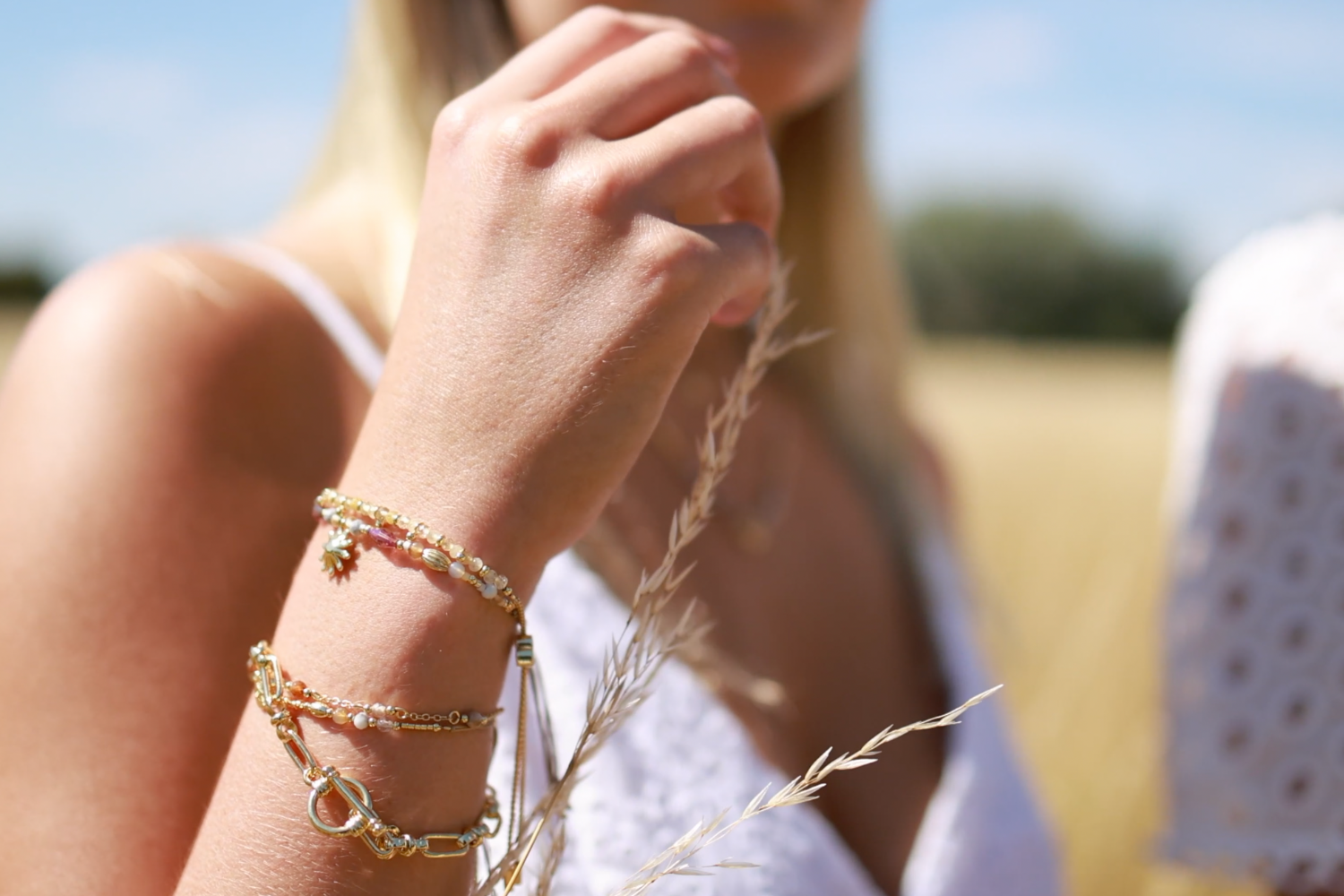 Mystical Citrine Gold Bracelet - Boho Betty