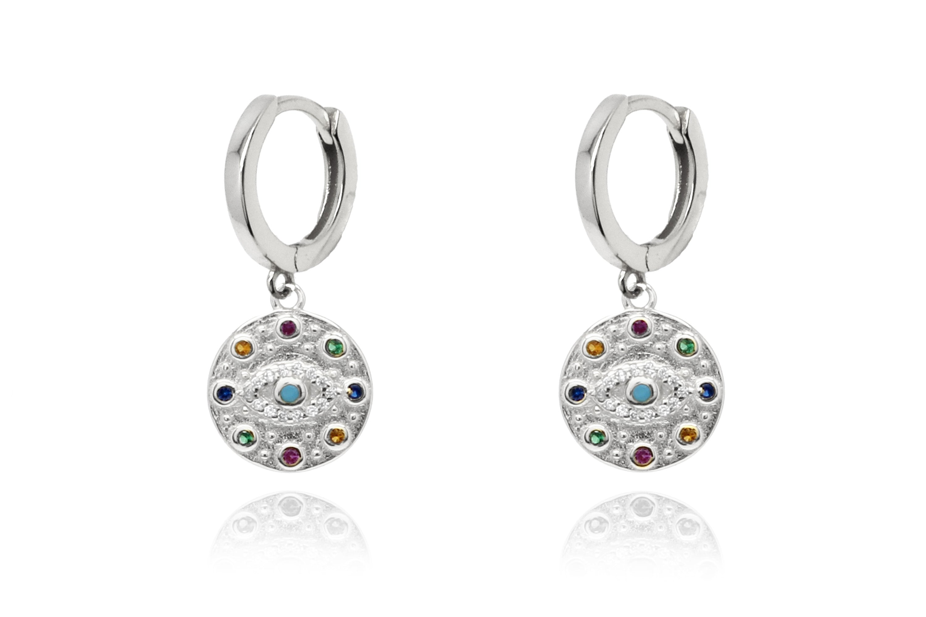 Bramble Silver Hoop Earrings - Boho Betty