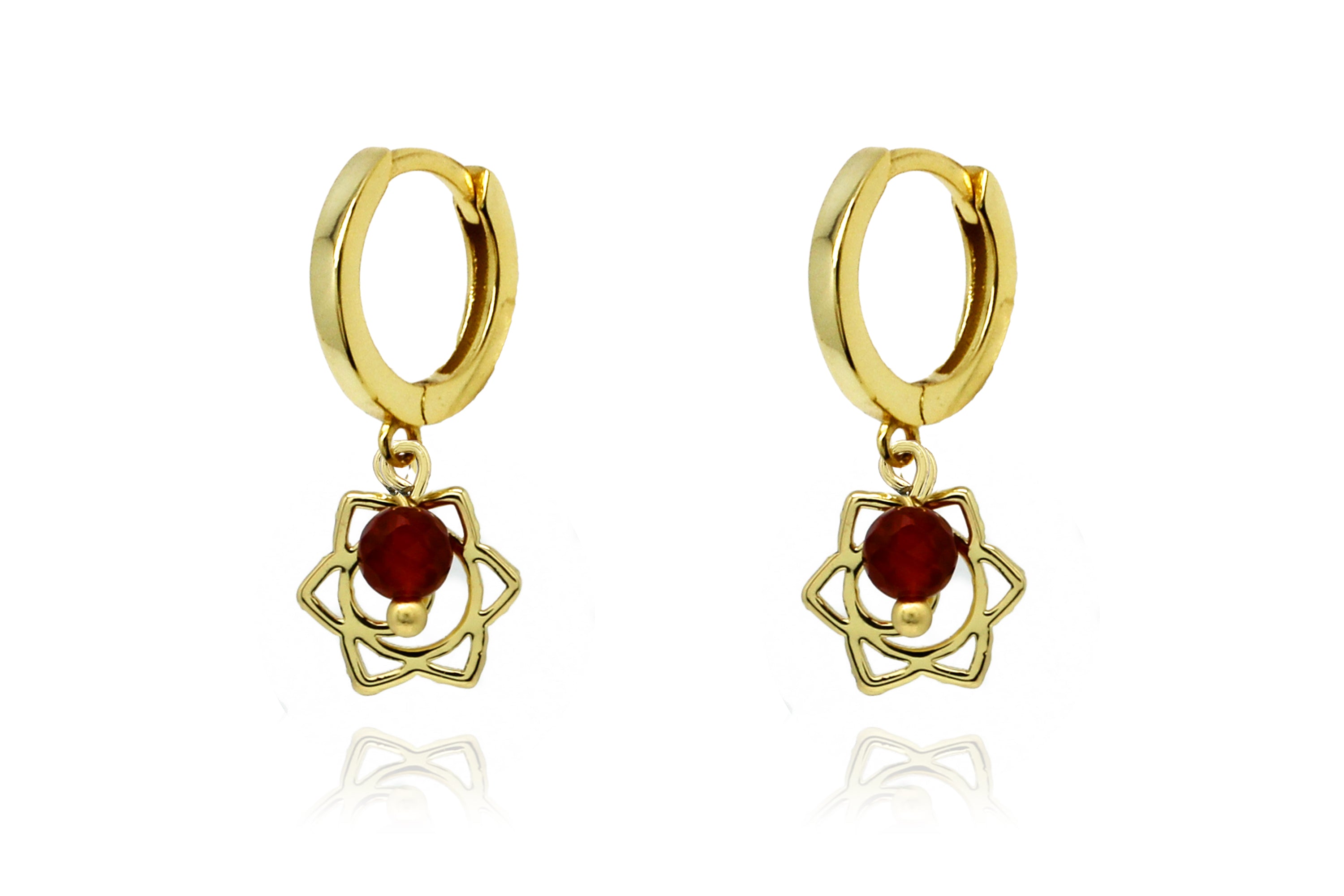 Sacral Chakra Gold Hoop Earring #color_Gold