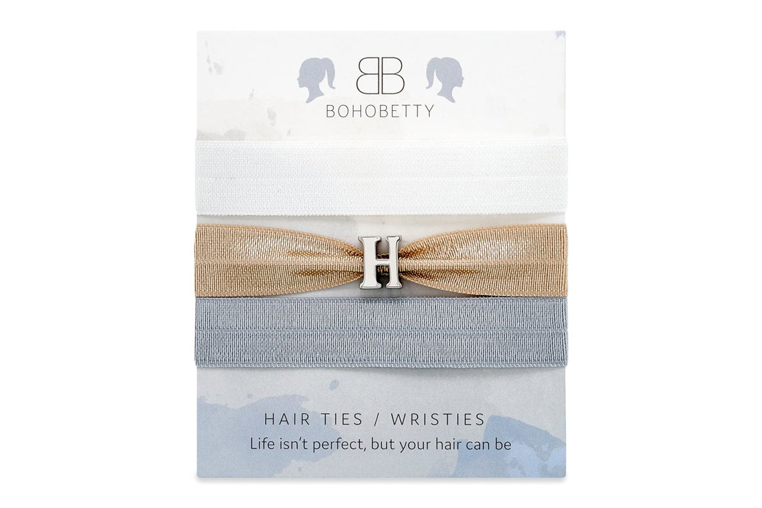 Neutral Letter Hair Tie Set - Boho Betty