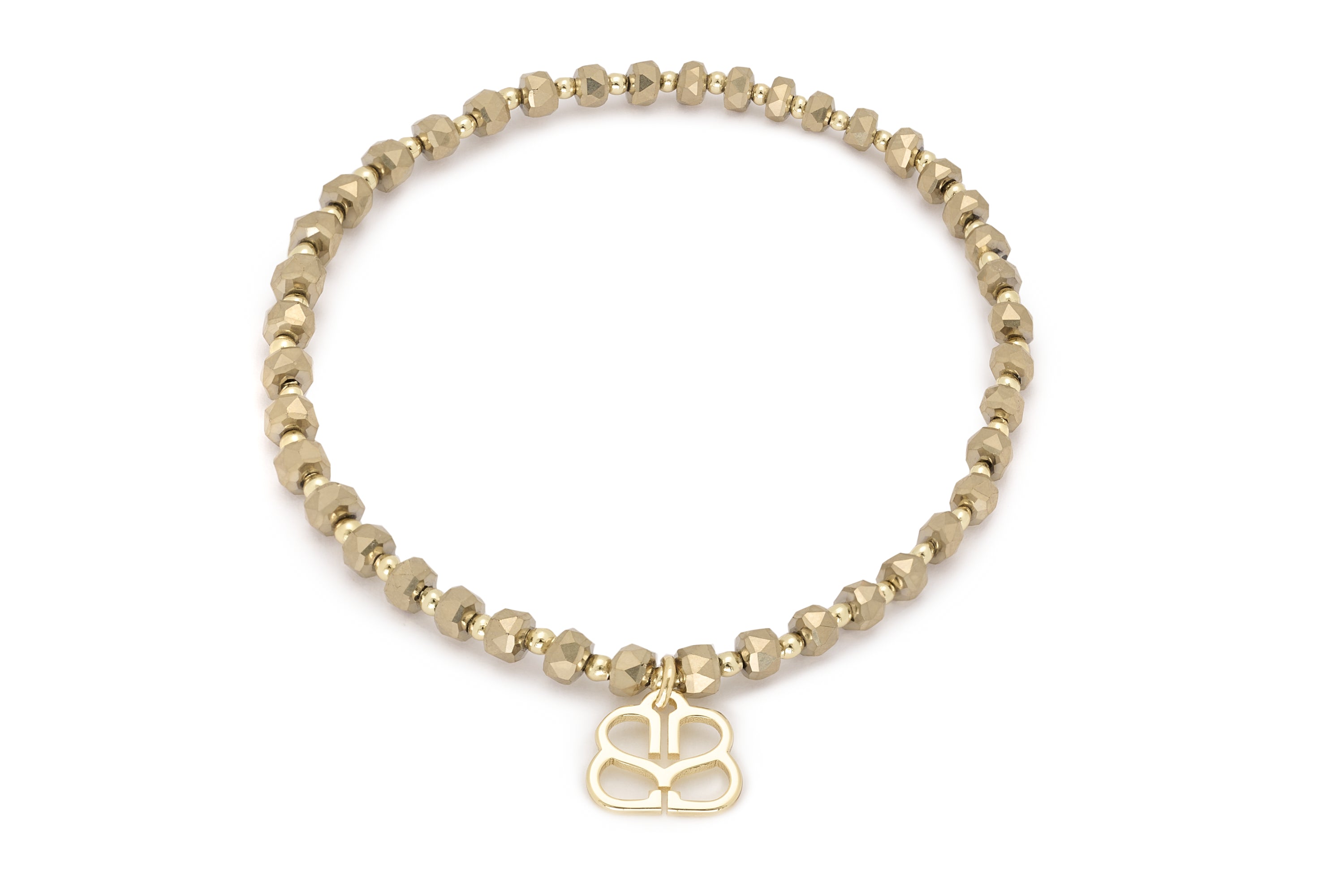 Prunus Bronze & Gold Crystal Stretch Bracelet - Boho Betty