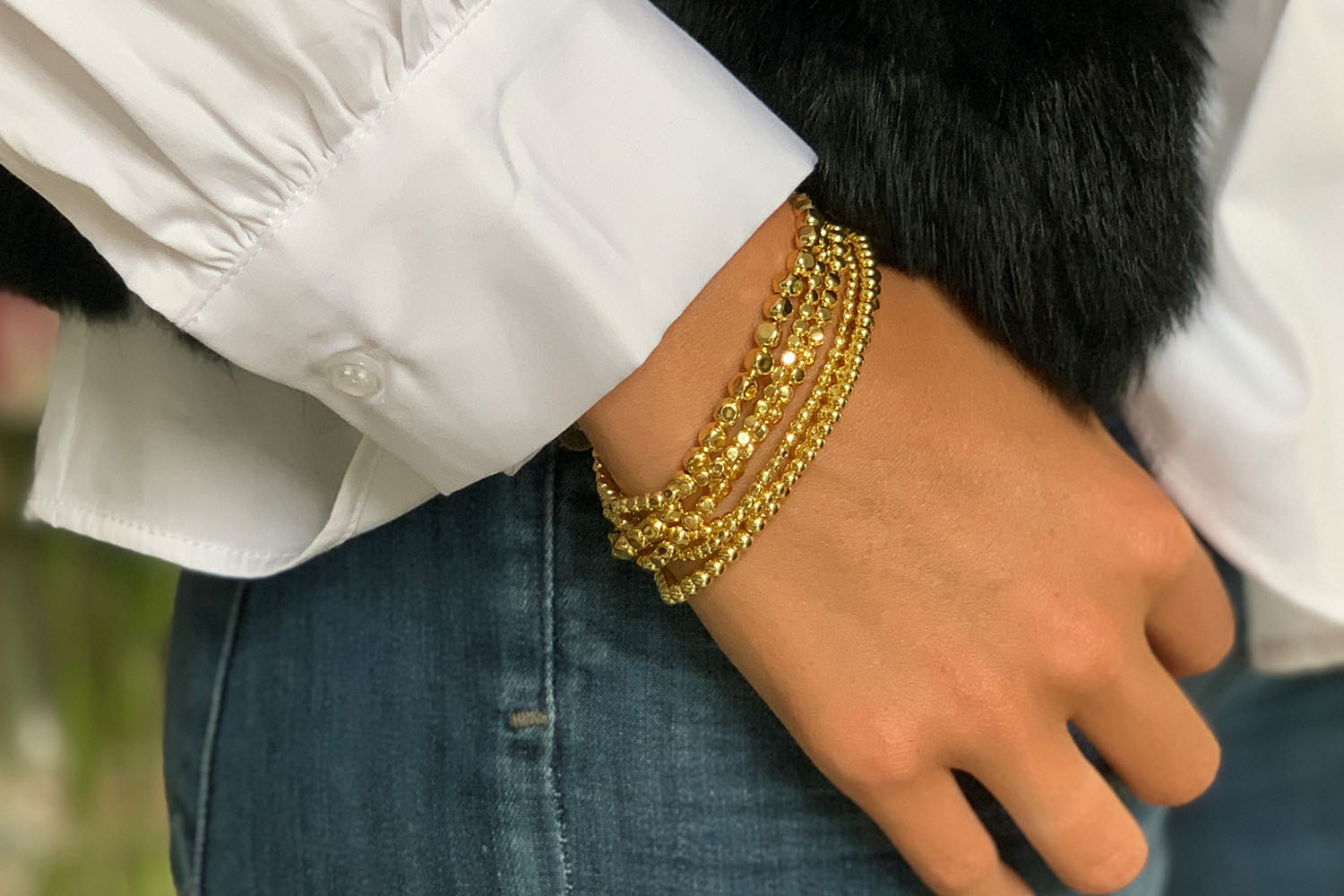 Lucerne Gold 6 Layered Bracelet Stack - Boho Betty