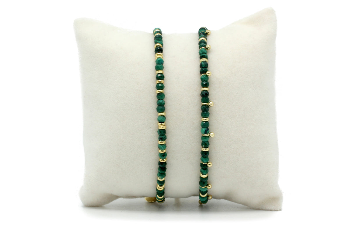 Serenity Malachite Bracelet Stack