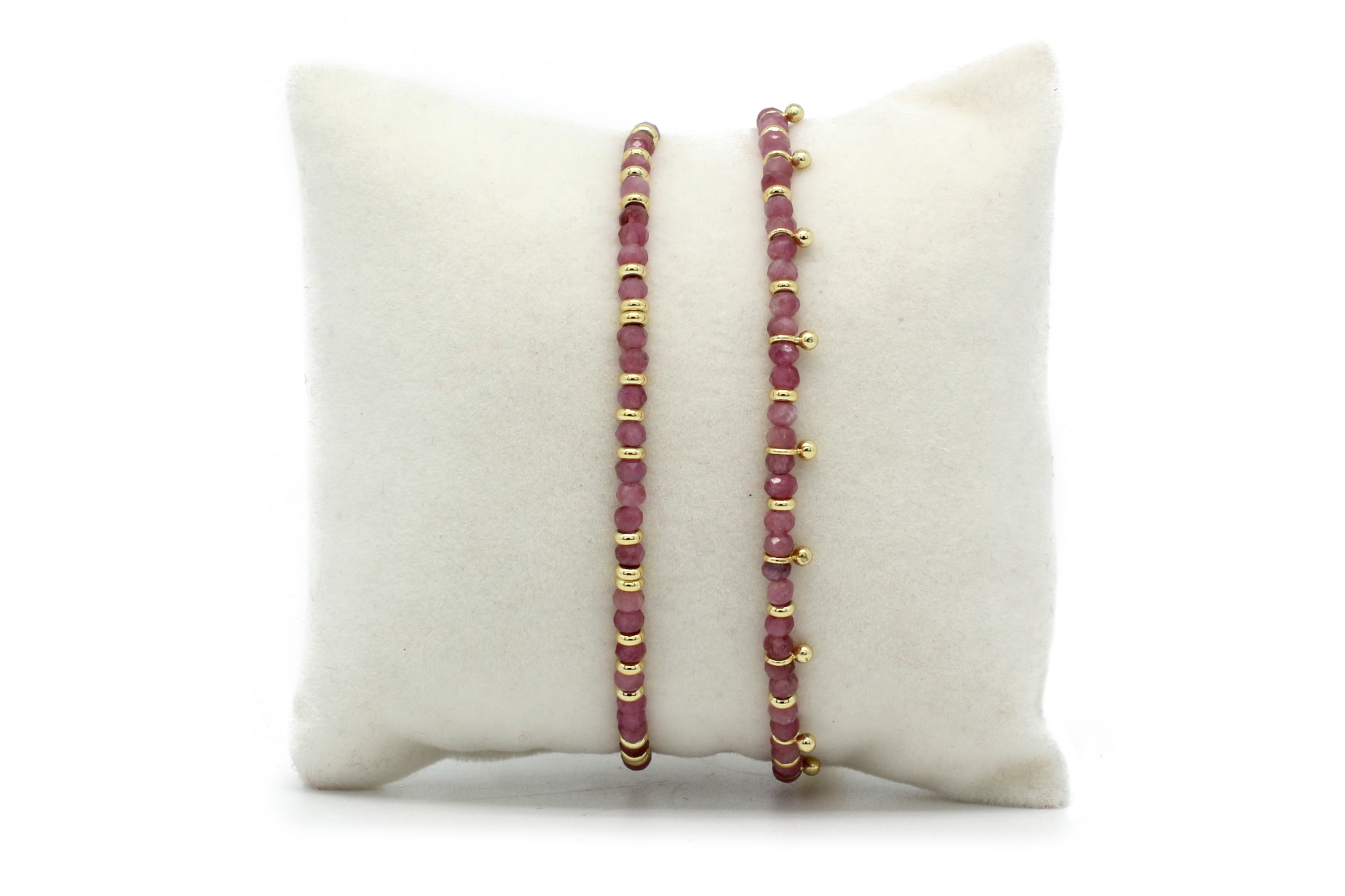 Serenity Pink Tourmaline Bracelet Stack - Boho Betty