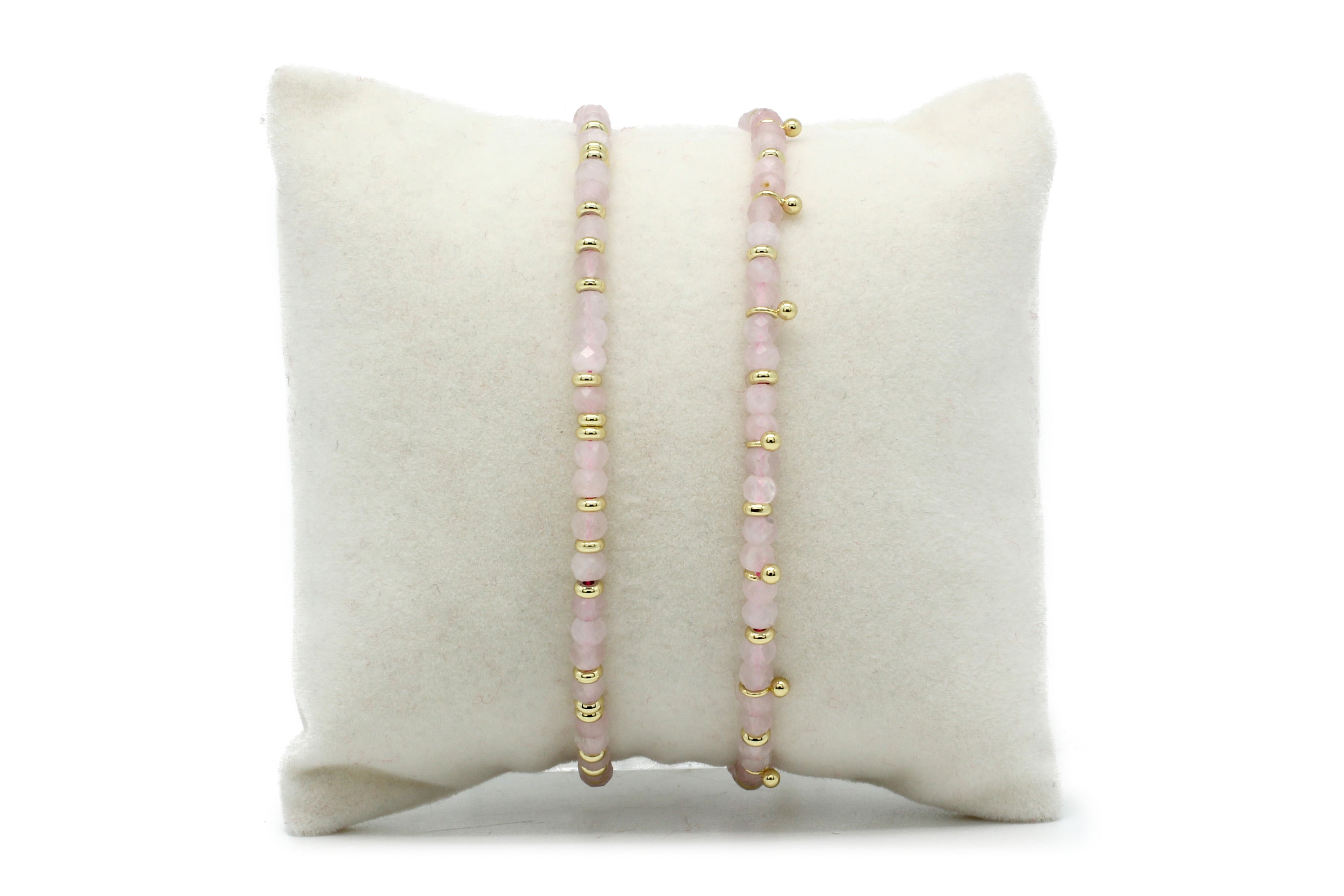 Serenity Rose Quartz  Bracelet Stack - Boho Betty