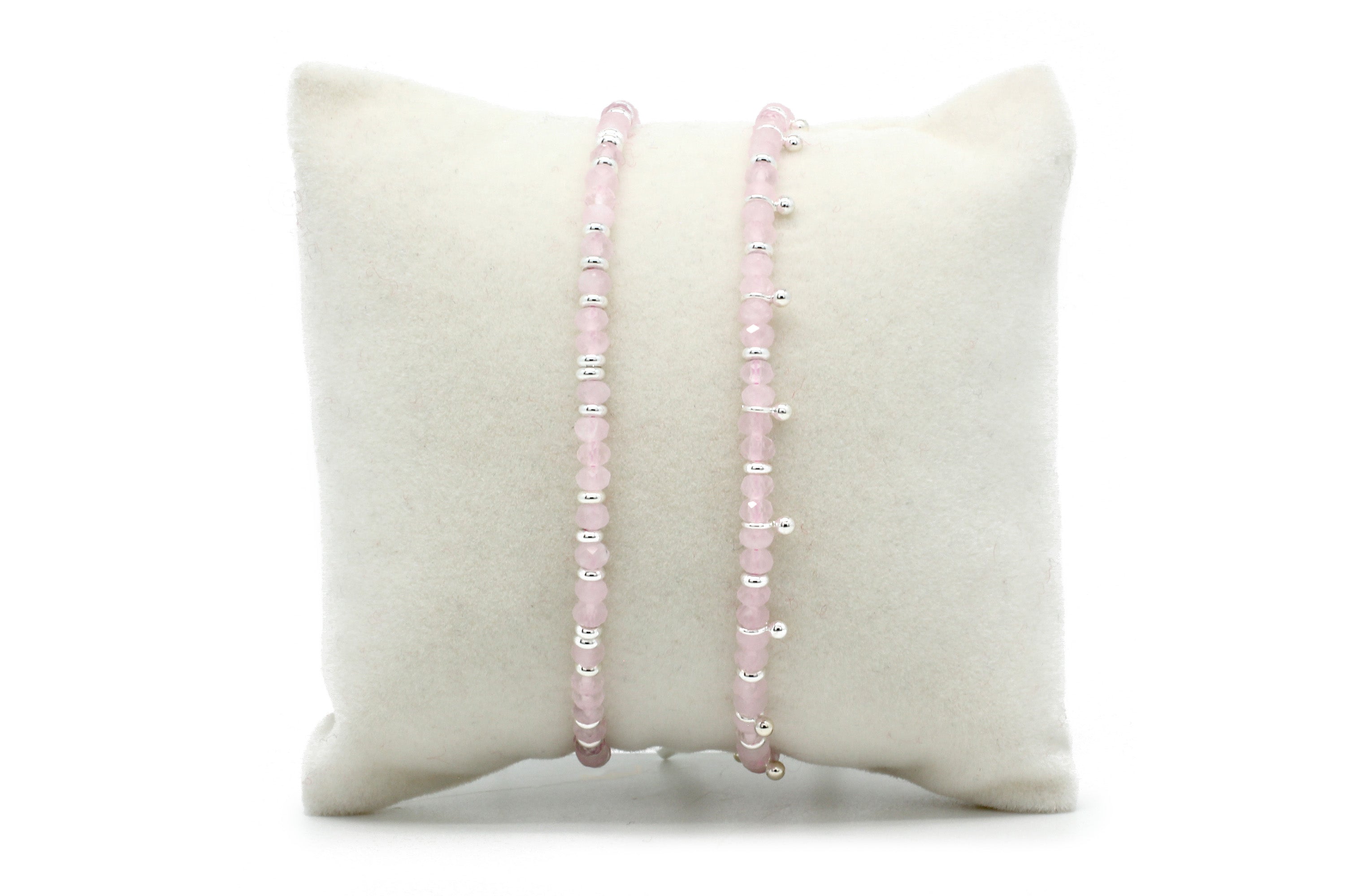 Serenity Rose Quartz  Bracelet Stack - Boho Betty