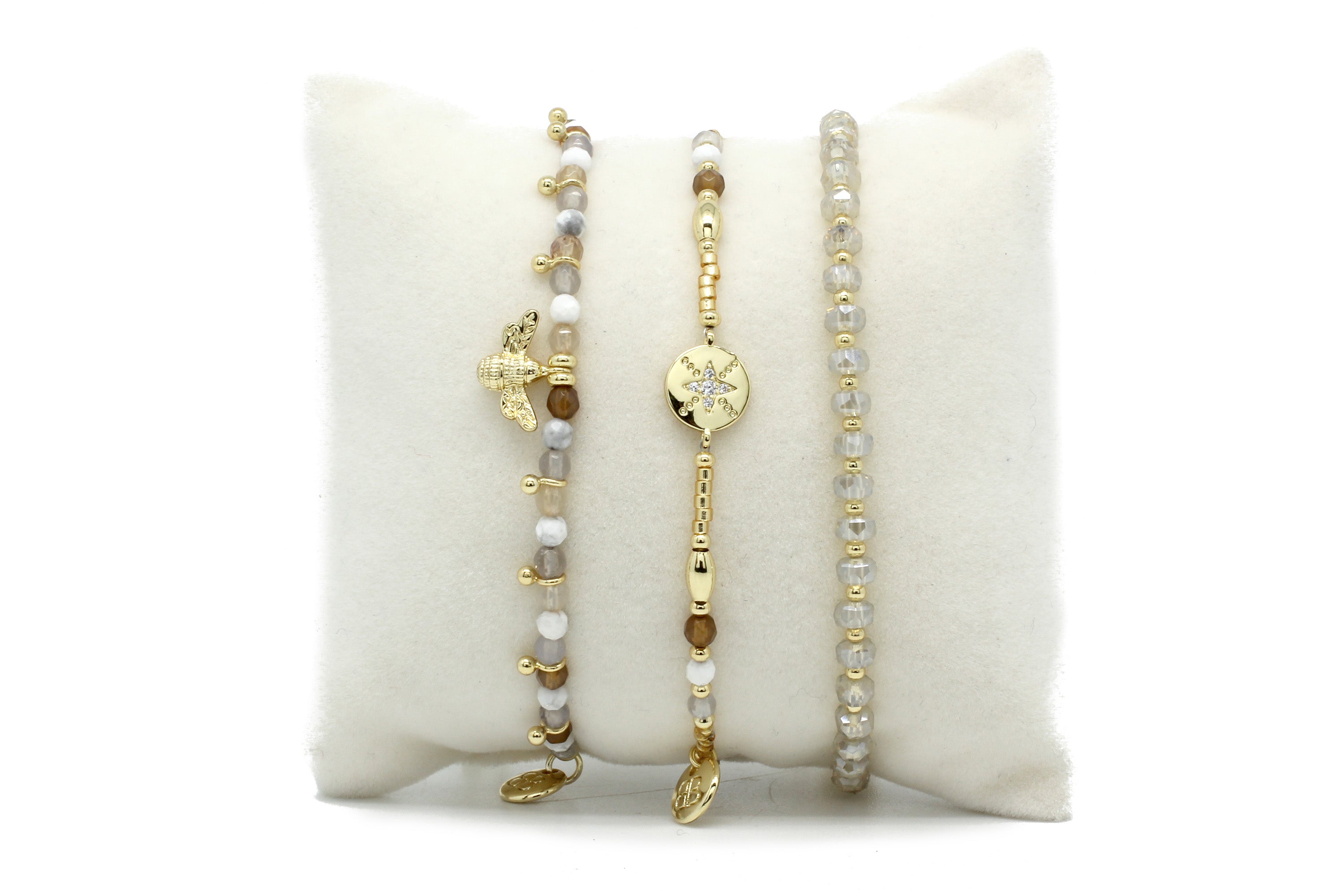 Bee Ark 3 Layer Bracelet Stack - Boho Betty