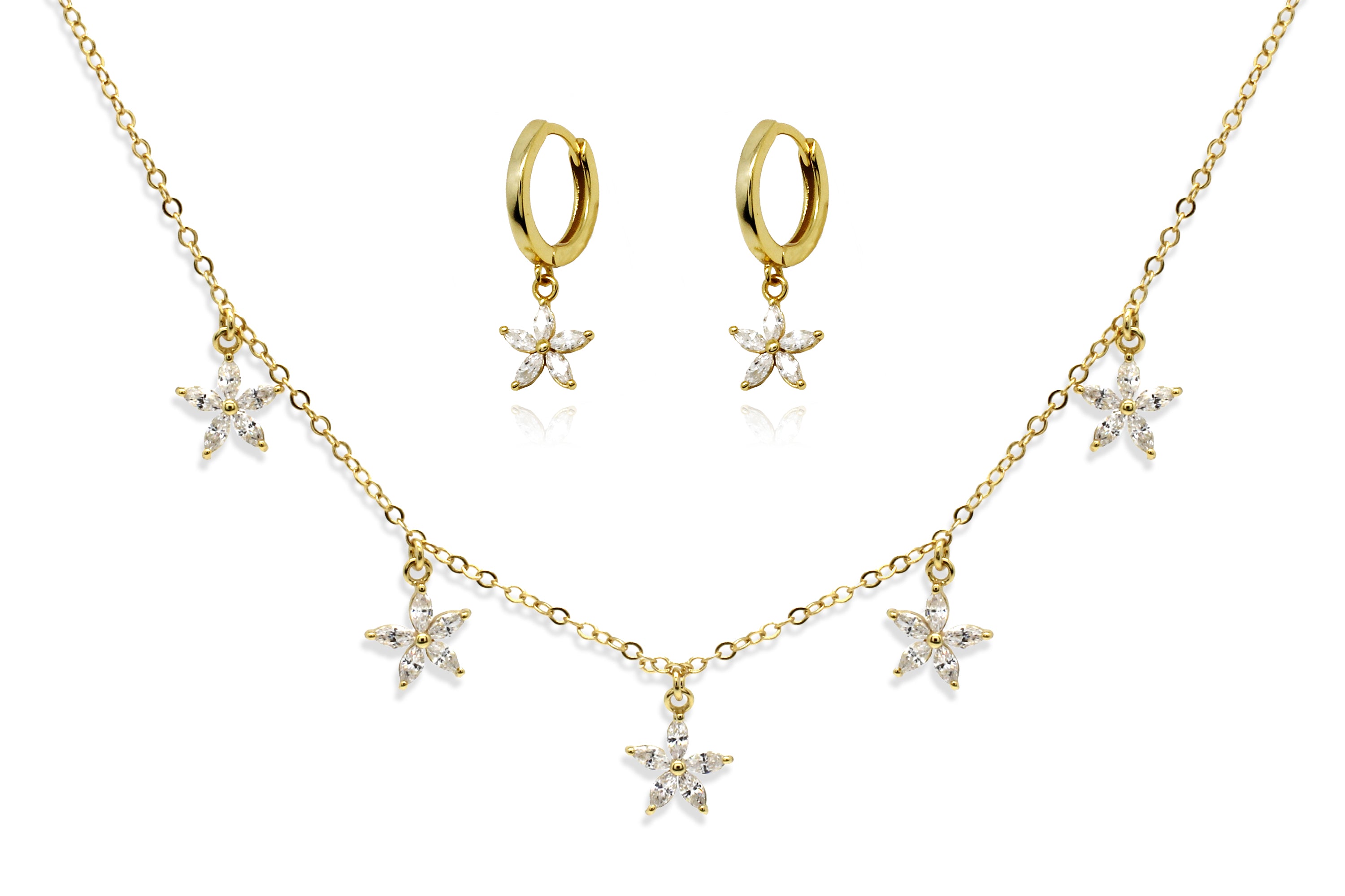 Tannat Gold Necklace & Earring Gift Set - Boho Betty