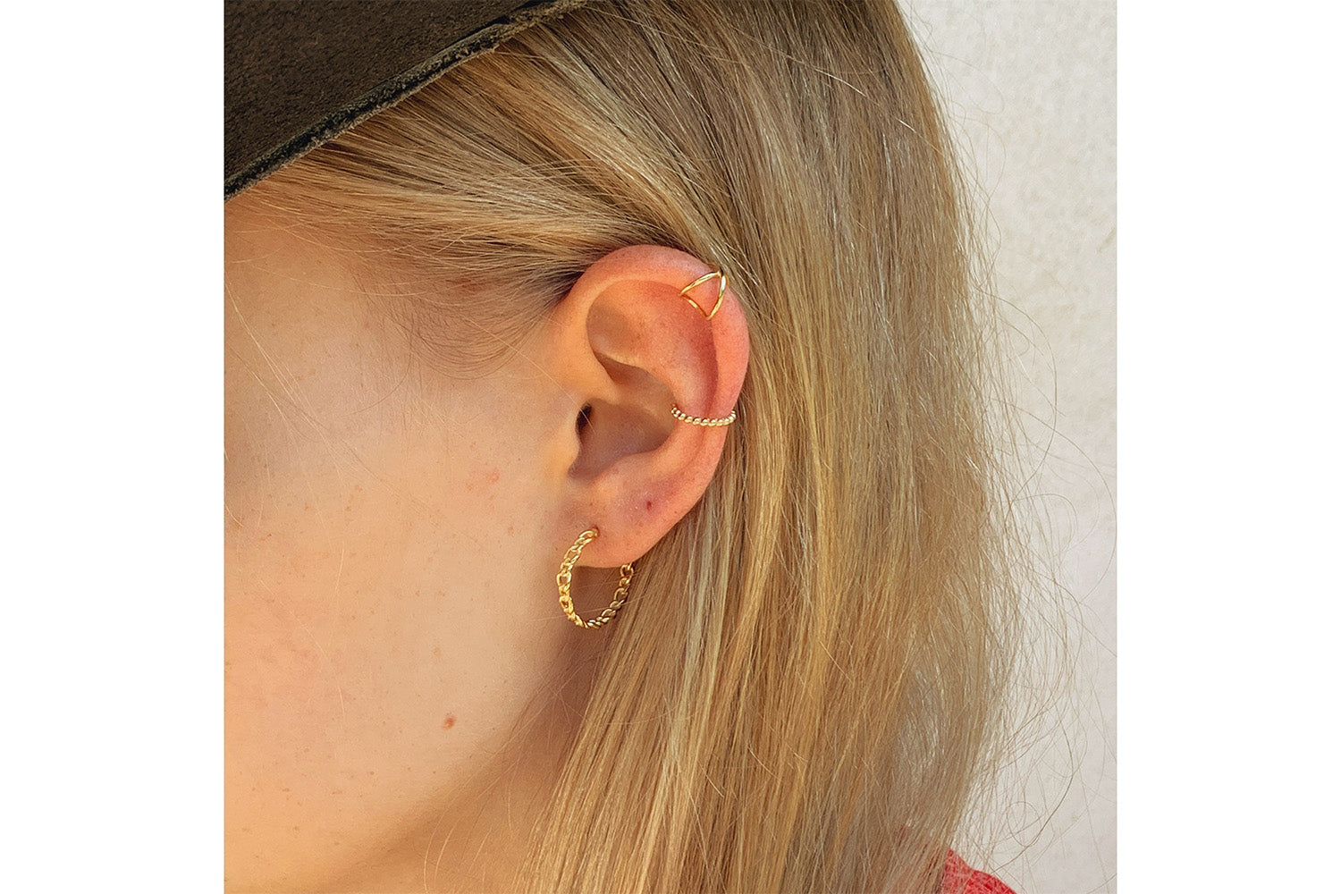 Halle Gold Sterling Silver Cuff Earrings - Boho Betty