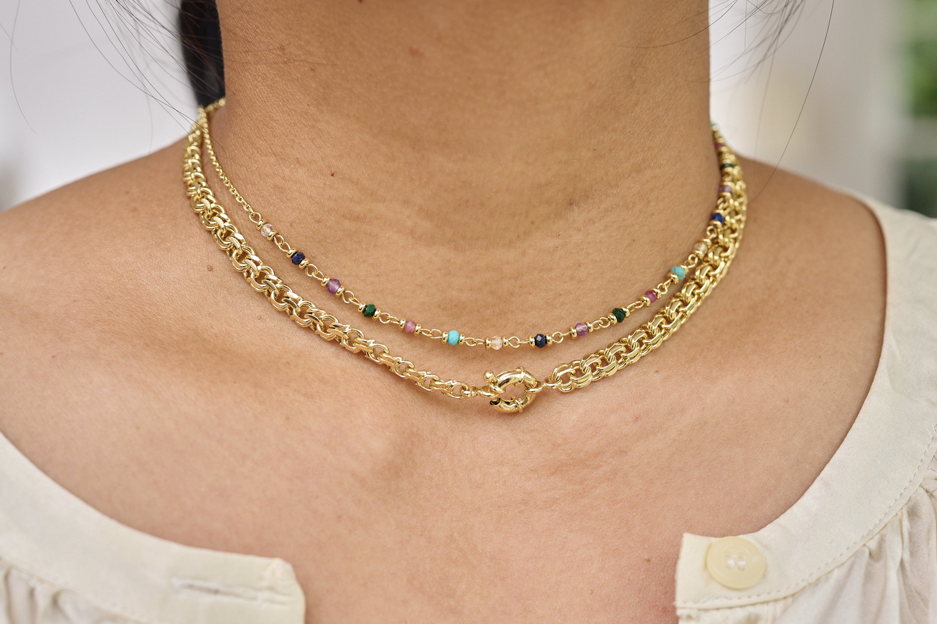 Panacea Bright Multi Gemstone Necklace - Boho Betty