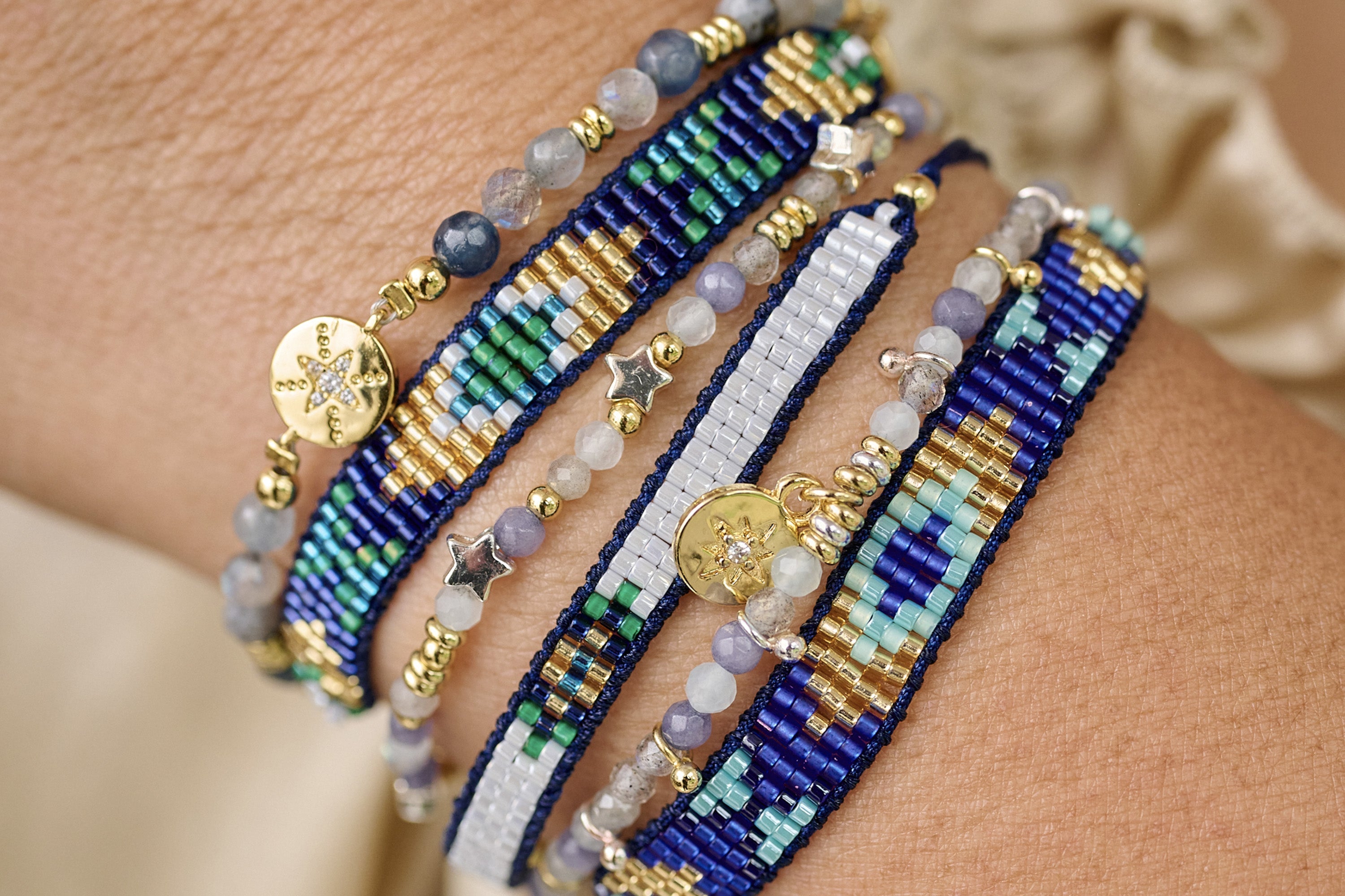 Magic Navy Friendship Beaded Bracelet - Boho Betty